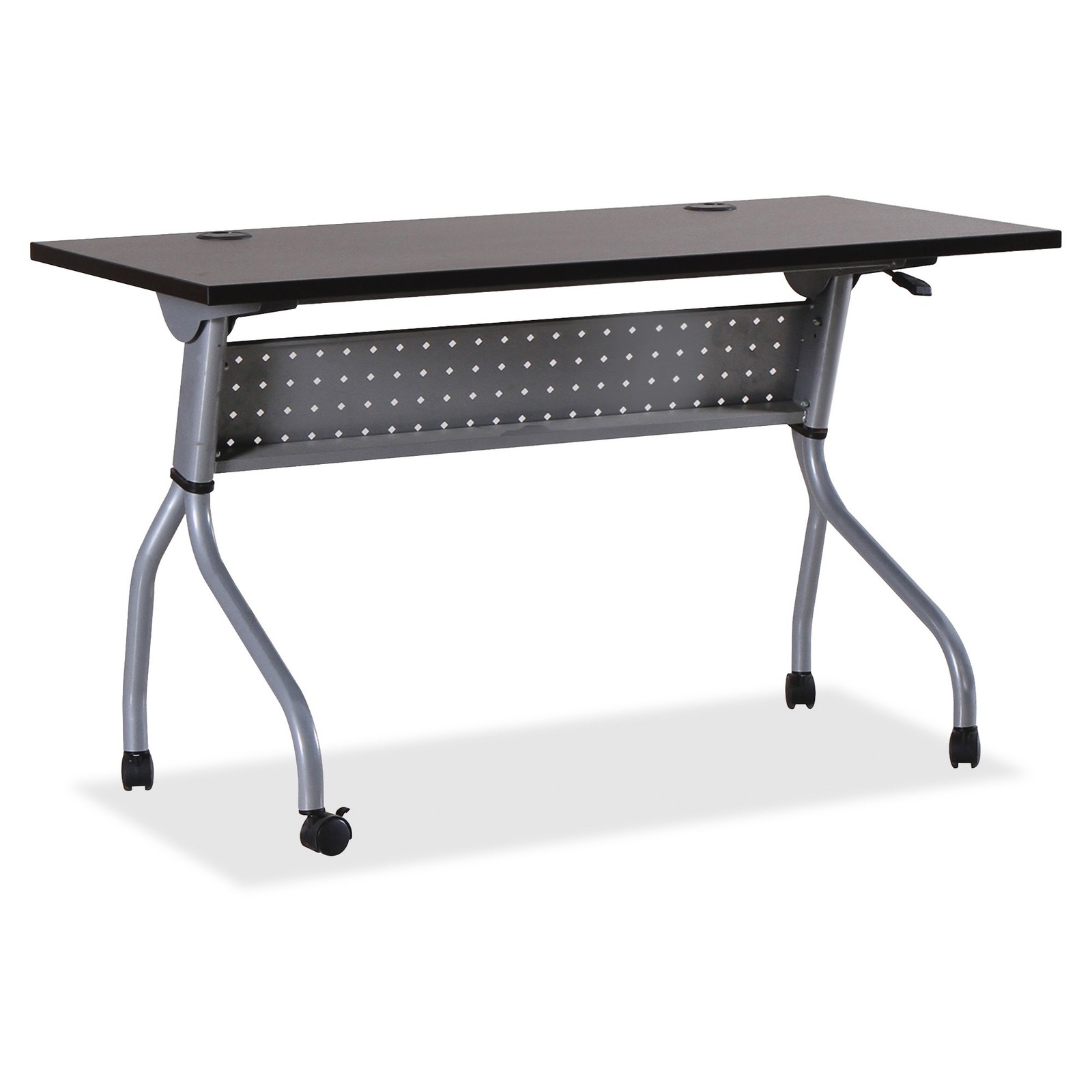 Lorell LLR60729 Training Table 48"x23.5" Espresso/Silver