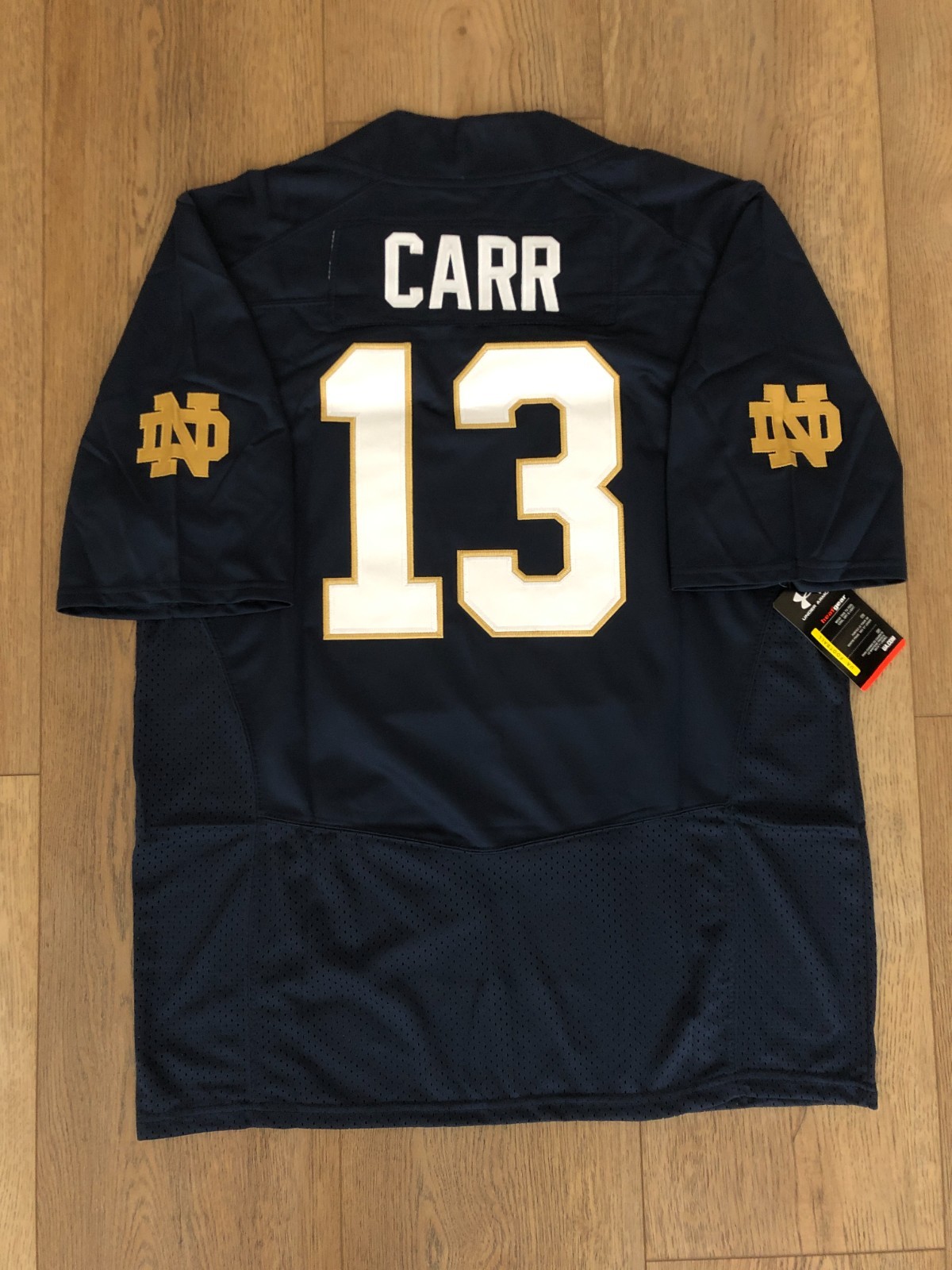 CJ Carr Notre Dame Fighting Irish NCAA 2026 Football Jersey navy blue men's size