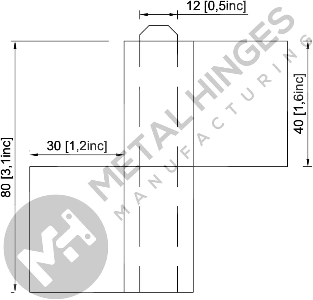 Heavy-Duty Weld-On Hinges with Detachable Pins for Gates and Trailers - 2 Pcs