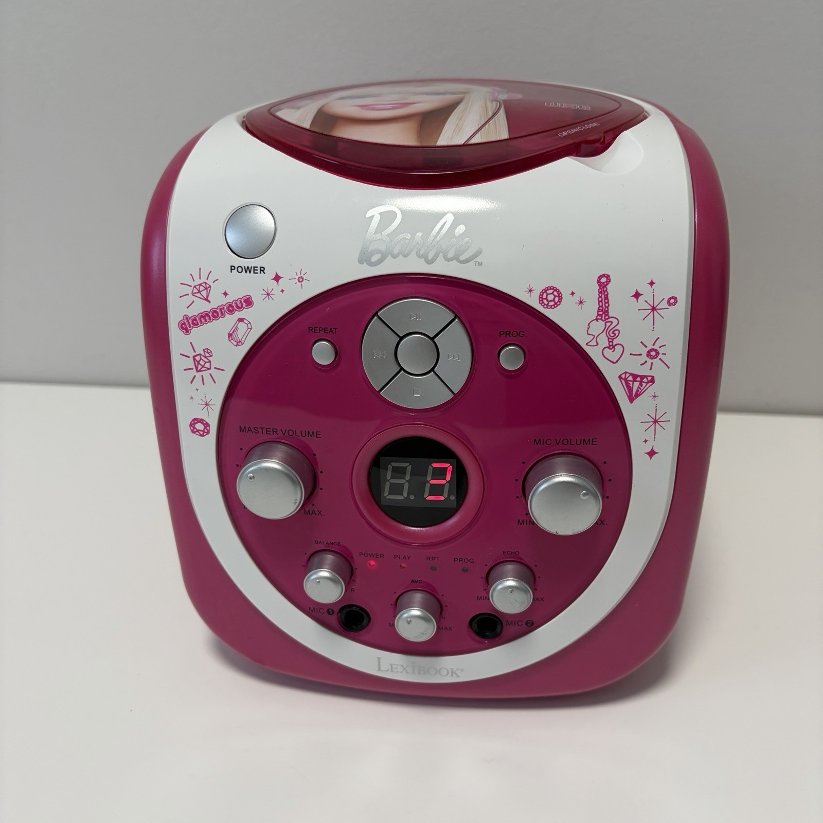 Barbie Lexibook K7000DP Pink CD Player Radio Tested Working READ