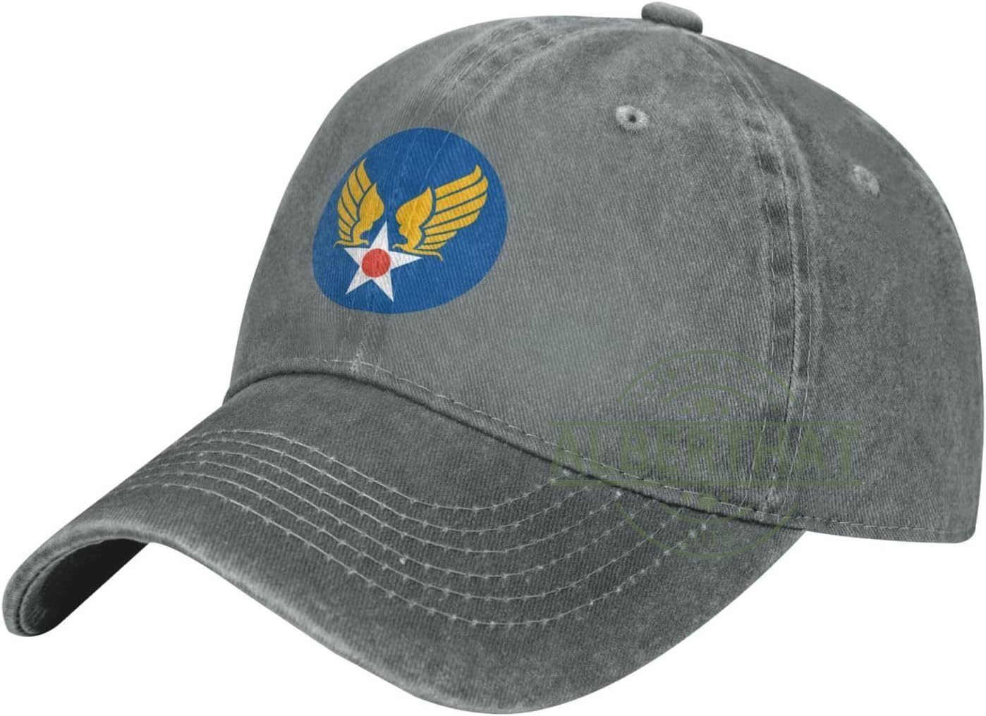 Us Army Air Corps Hap Arnold Wings Unisex Denim Hat Adjustable Baseball Cap