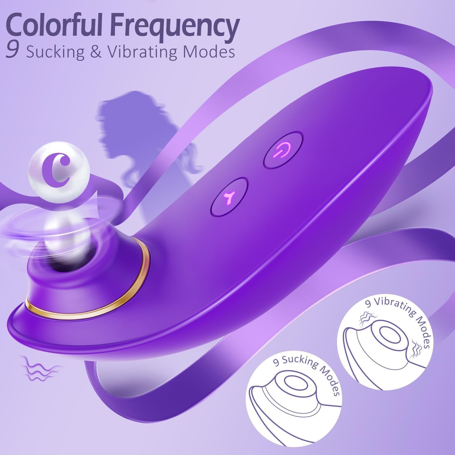 Clitoral Sucking Vibrator for Clit Nipple Stimulation with 9 Suction Modes