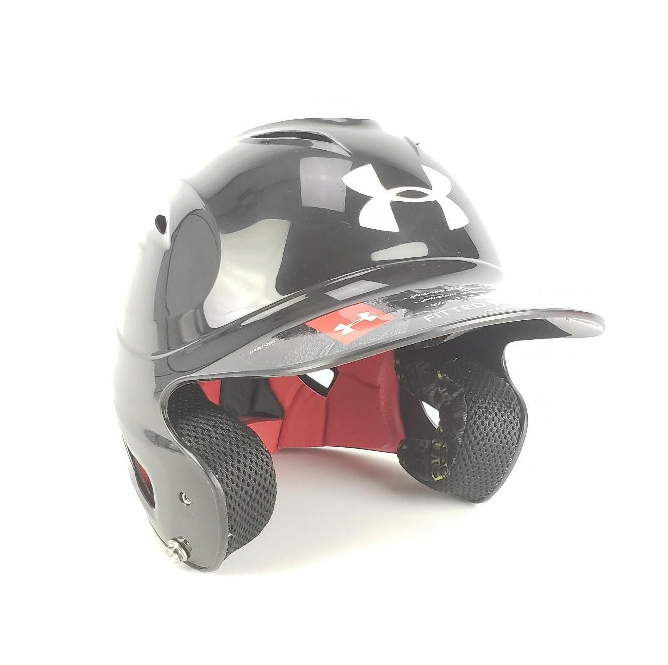 Under Armour UABH-200 M Fitted Adult Batting Helmet Gloss Black 6-7/8 to 7-1/8
