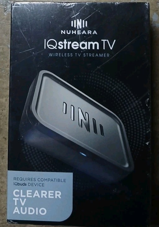 BRAND NEW IQstream TV Audio Streamer Hear TV Better by Nuheara