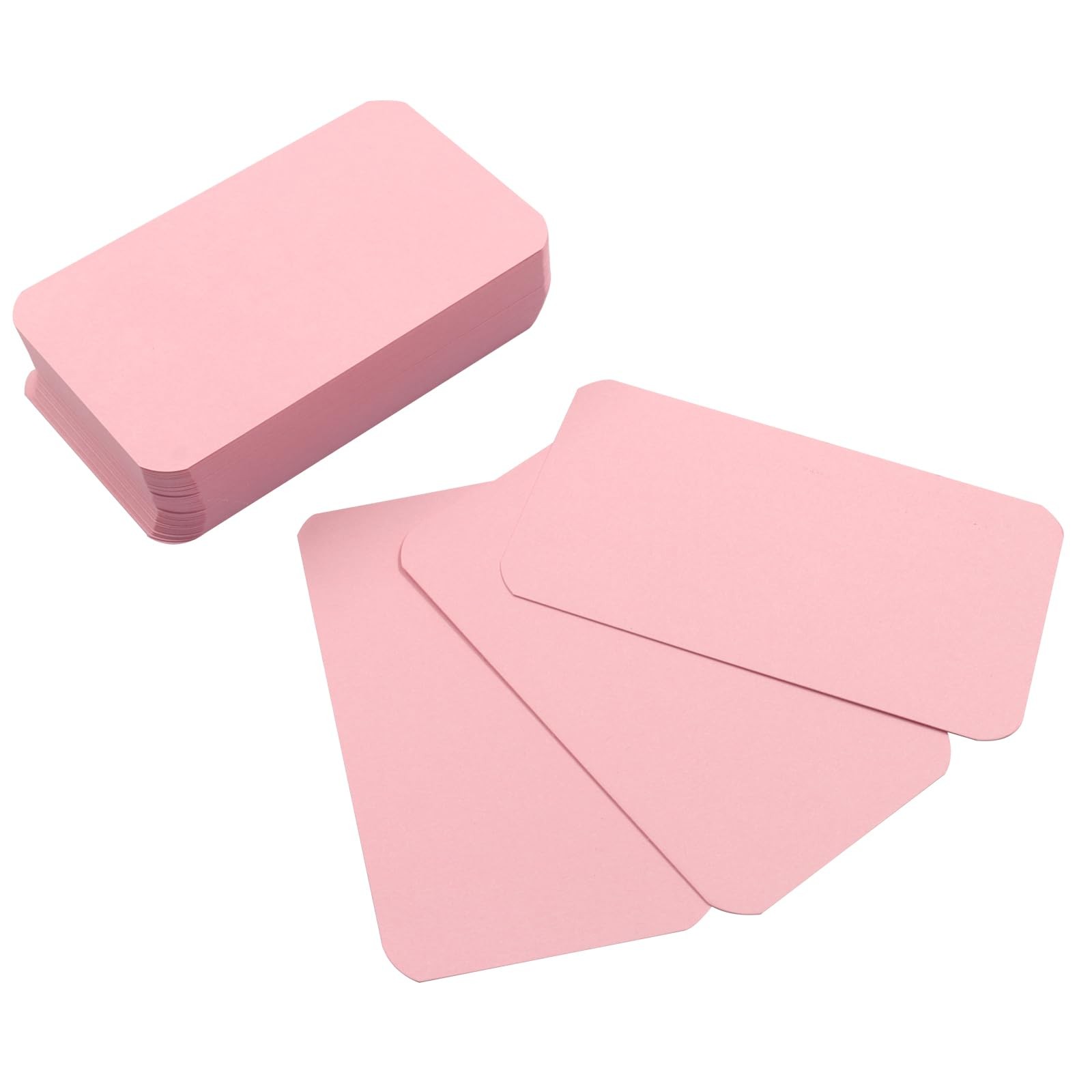 Blank Paper Message Note Business Cards, Pink, 100 Pcs