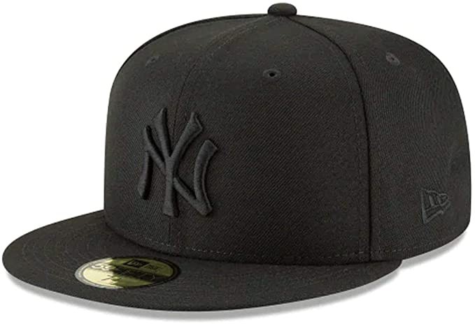 New Era 59Fifty Hat MLB Basic New York Yankees Black Fitted Baseball Cap (7 1/2)