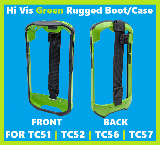 Protective Case + Strap, Zebra TC51 TC52 TC56 TC57 Scanners, Hi Vis GREEN!🔥⭐