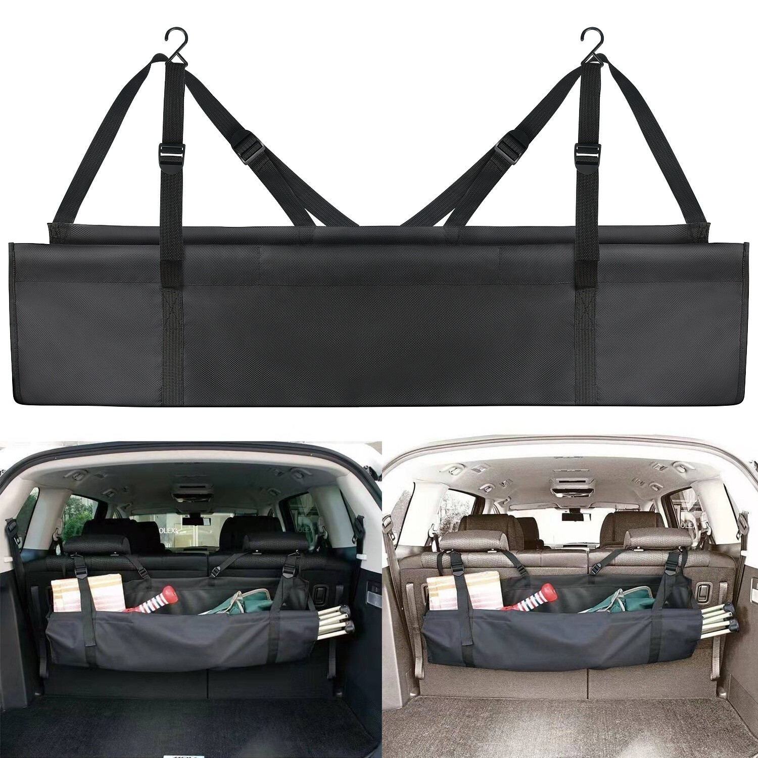 Backseat Trunk Organizer Hanging Car Organizer Trunk Cargo Storage For SUV Sedan