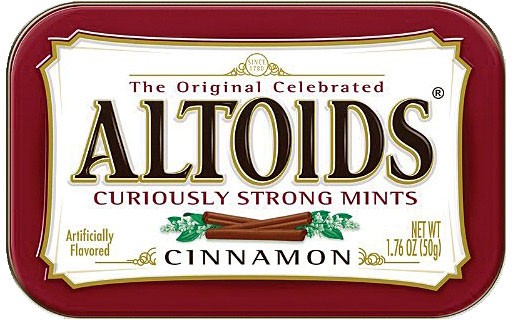 Altoids Cinnamon Flavored Mints 1.76 oz Tin - Refreshing, Curiously Strong Candy