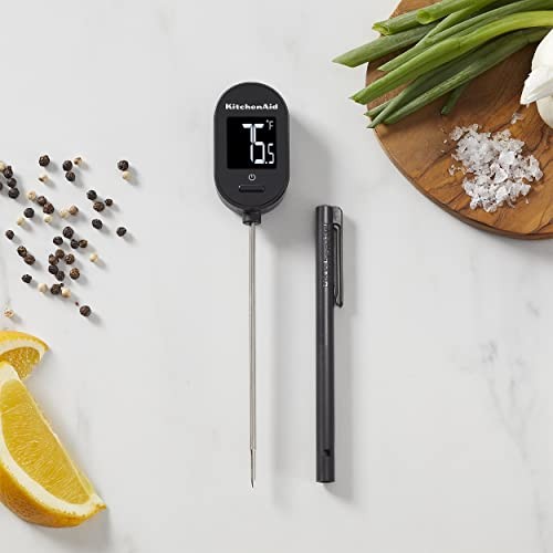 KitchenAid KQ910 Backlit Instant Read Digital Food Kitchen Grill Thermometer,