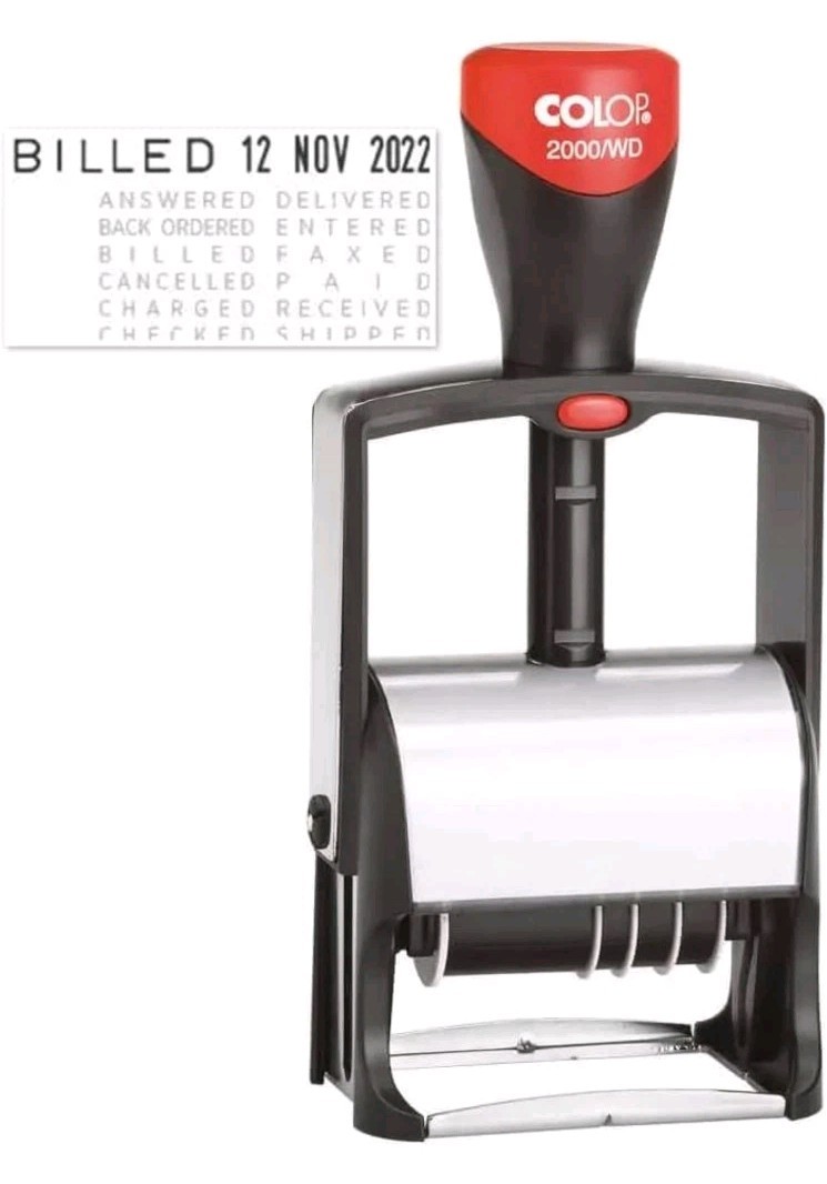 COLOP Classic Self-Inking Word Line Dater, Non-Toxic and Water Based Ink, Heavy