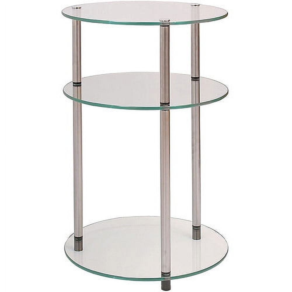 Designs2Go No Tools 3 Tier Round Table Multiple Finishes