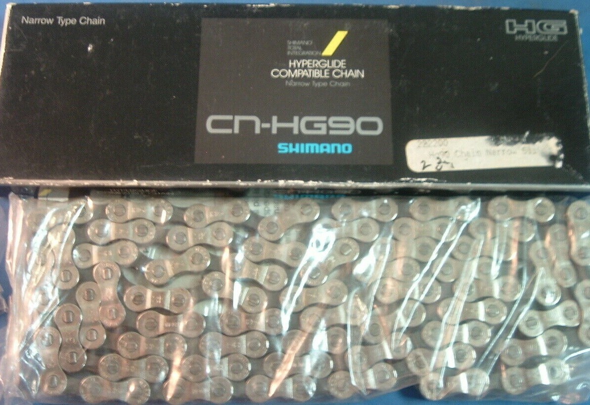 Shimano HG90 Deore XT Chain NEW / NOS Vintage-5 to 8-Spd-Eroica- NIB- 116L- Mint