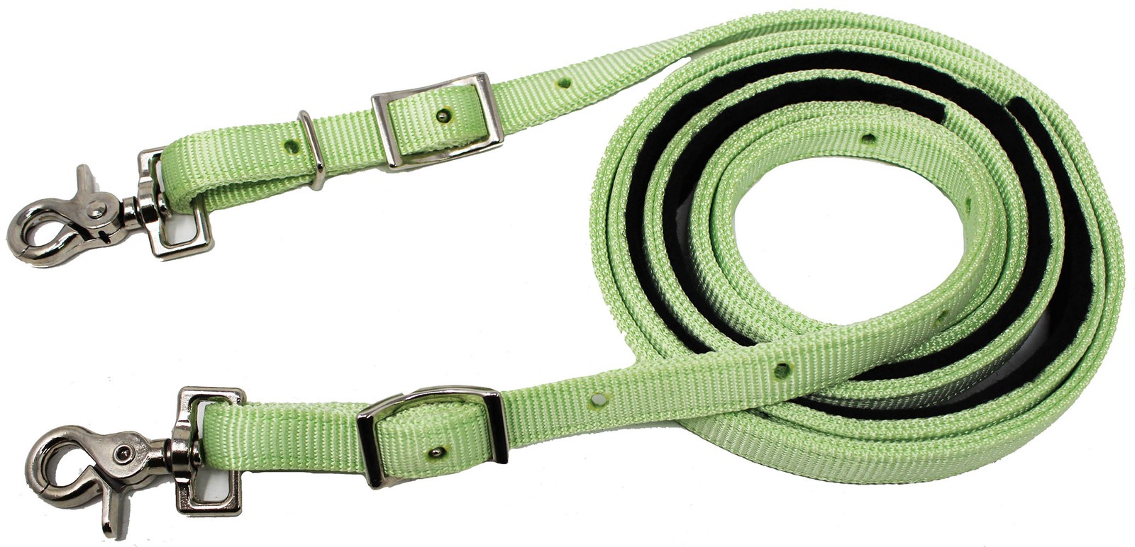 Horse Roping Western Barrel Reins Nylon Rein Lime Green 8 Ft. 607151