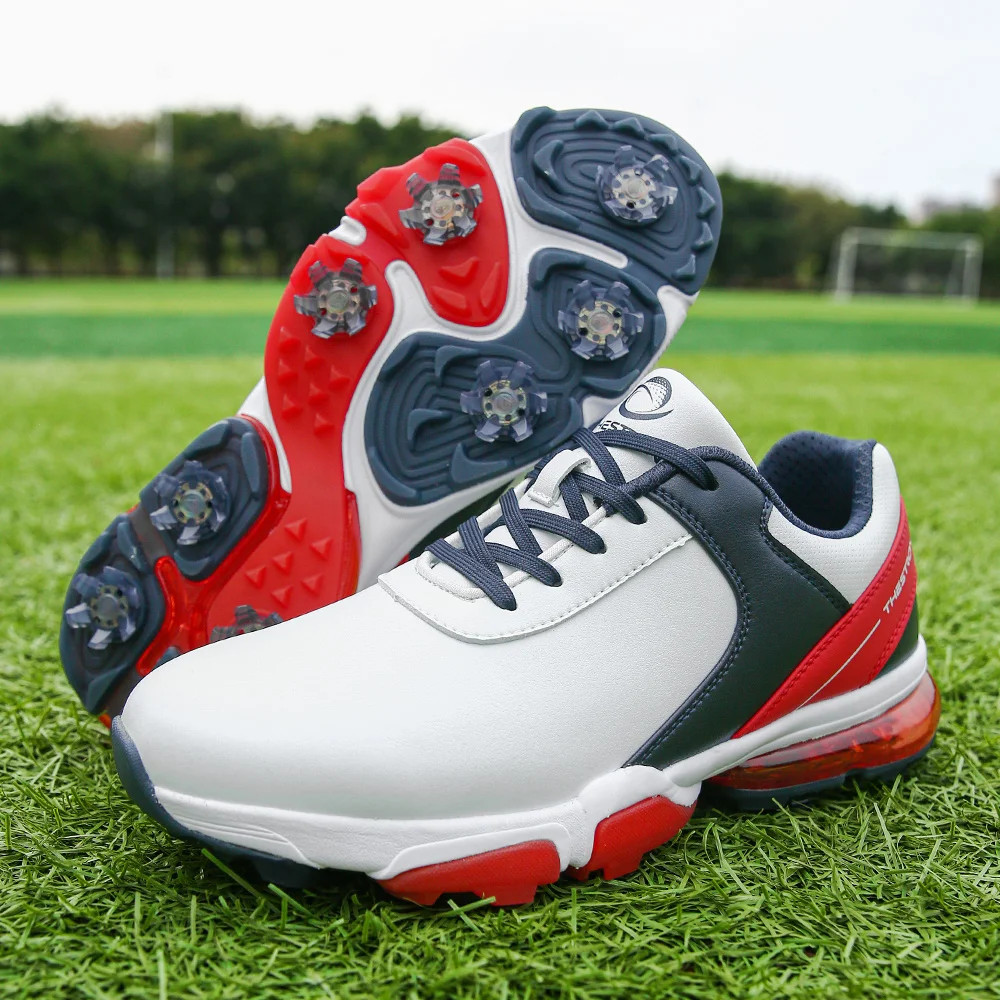 Men's Golf Spikes Shoes Professional Golfers Footwear Anti Slip Walking Sneakers