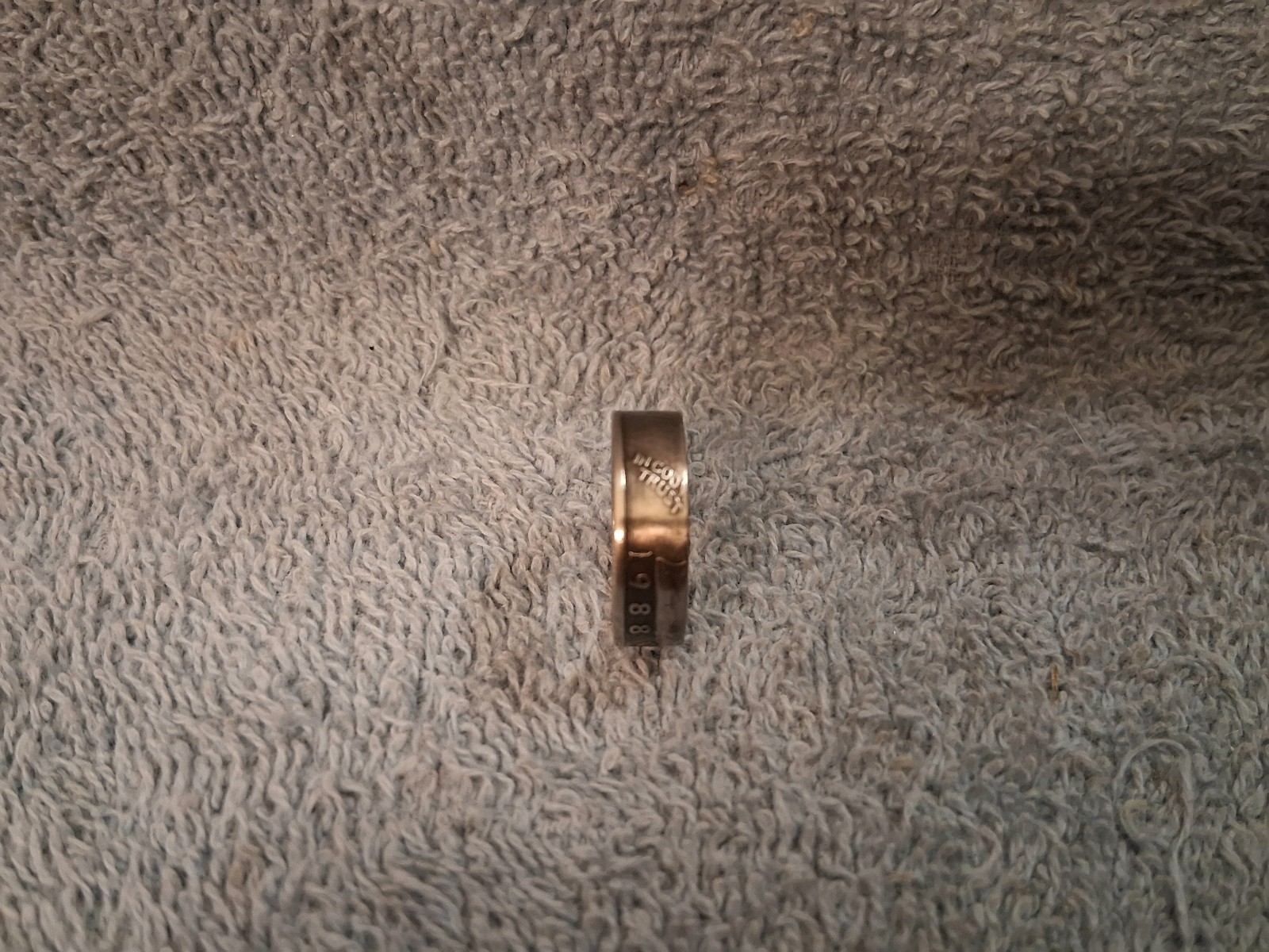 1988 Washington Quarters, coin ring, size 7