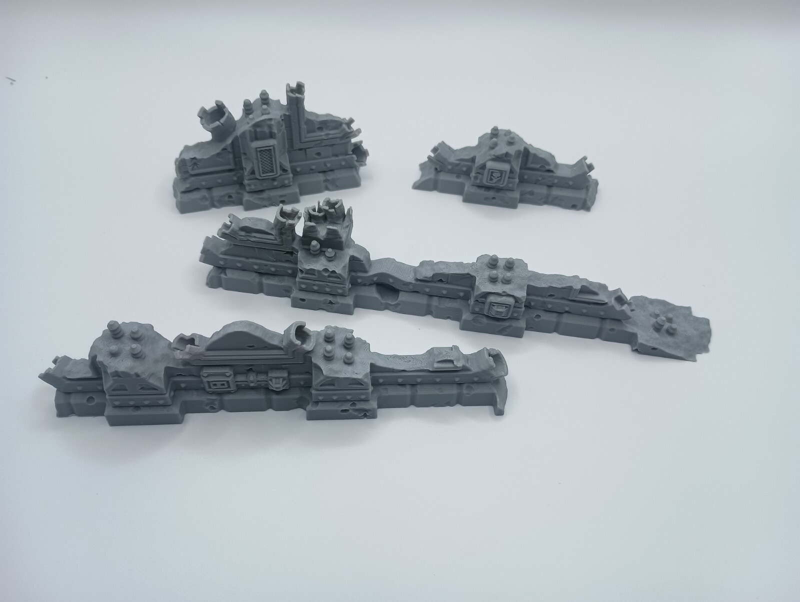 War Torn Sector 75 Modular Sci-Fi Ruined Wall Subset 2 -32mm Scale -Terrain