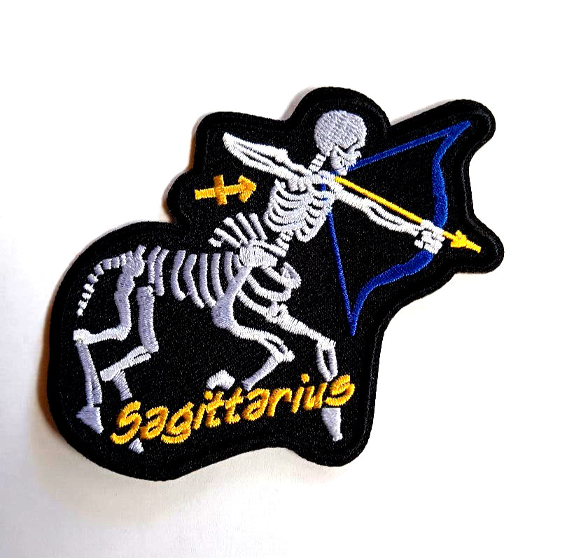 SAGITTARIUS EMBROIDERED ZODIAC (4") BIKER PATCH P5472 E