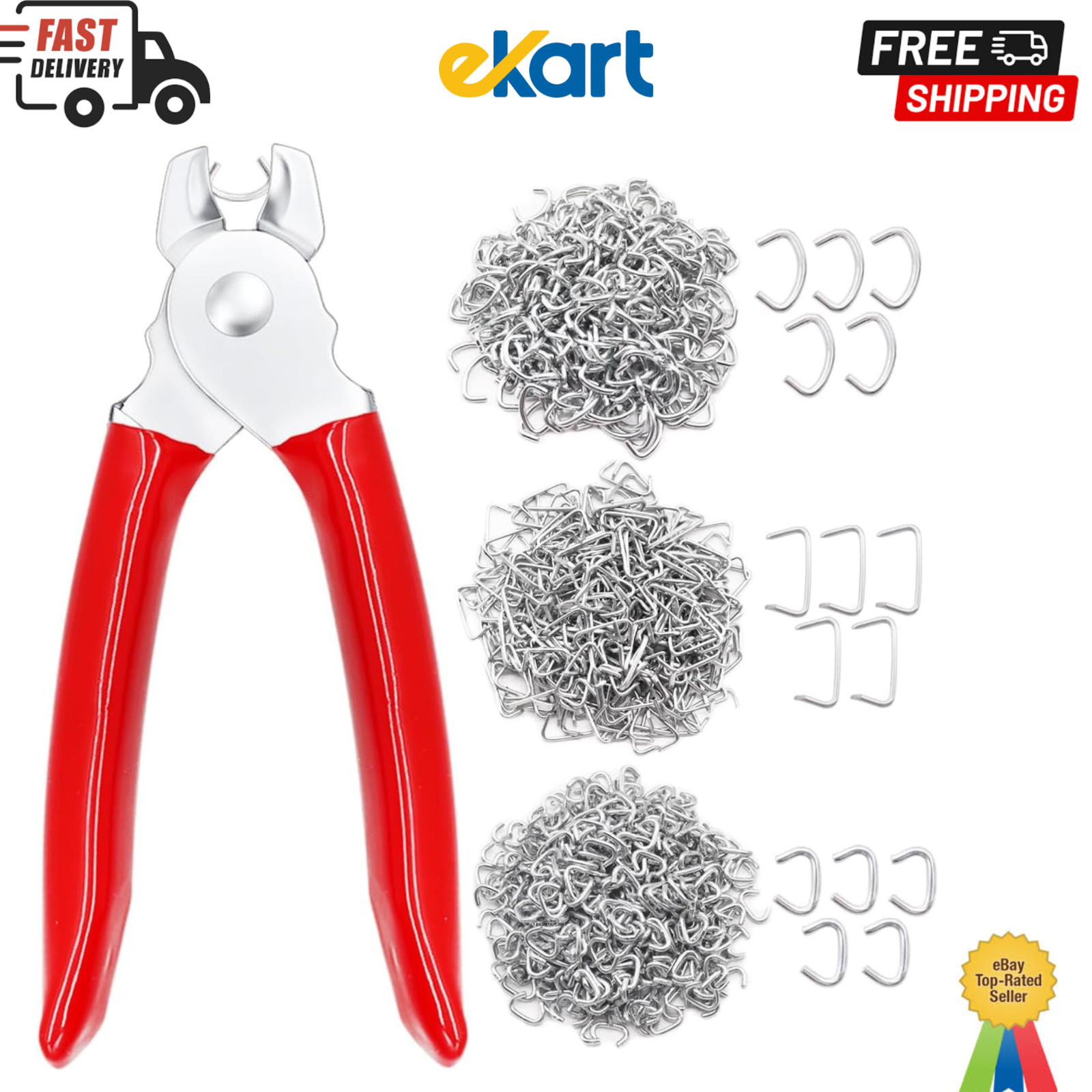 Hog Ring Pliers Kit With 285Pcs Rings Tool Set For Seat Cover Upholstery Durable