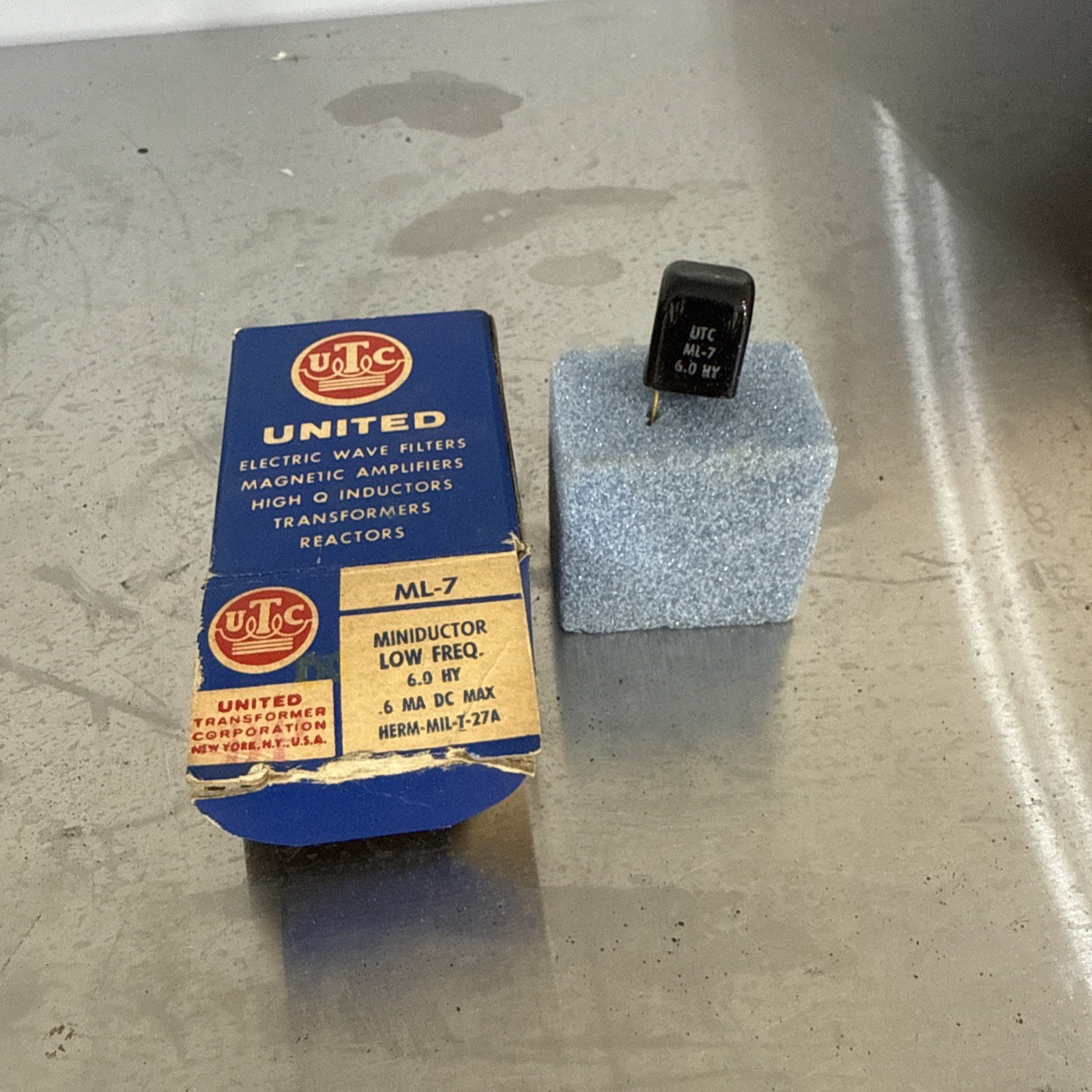 United UTC ML-7 Miniductor Low Frequency 6 HY .6 DC MA Max