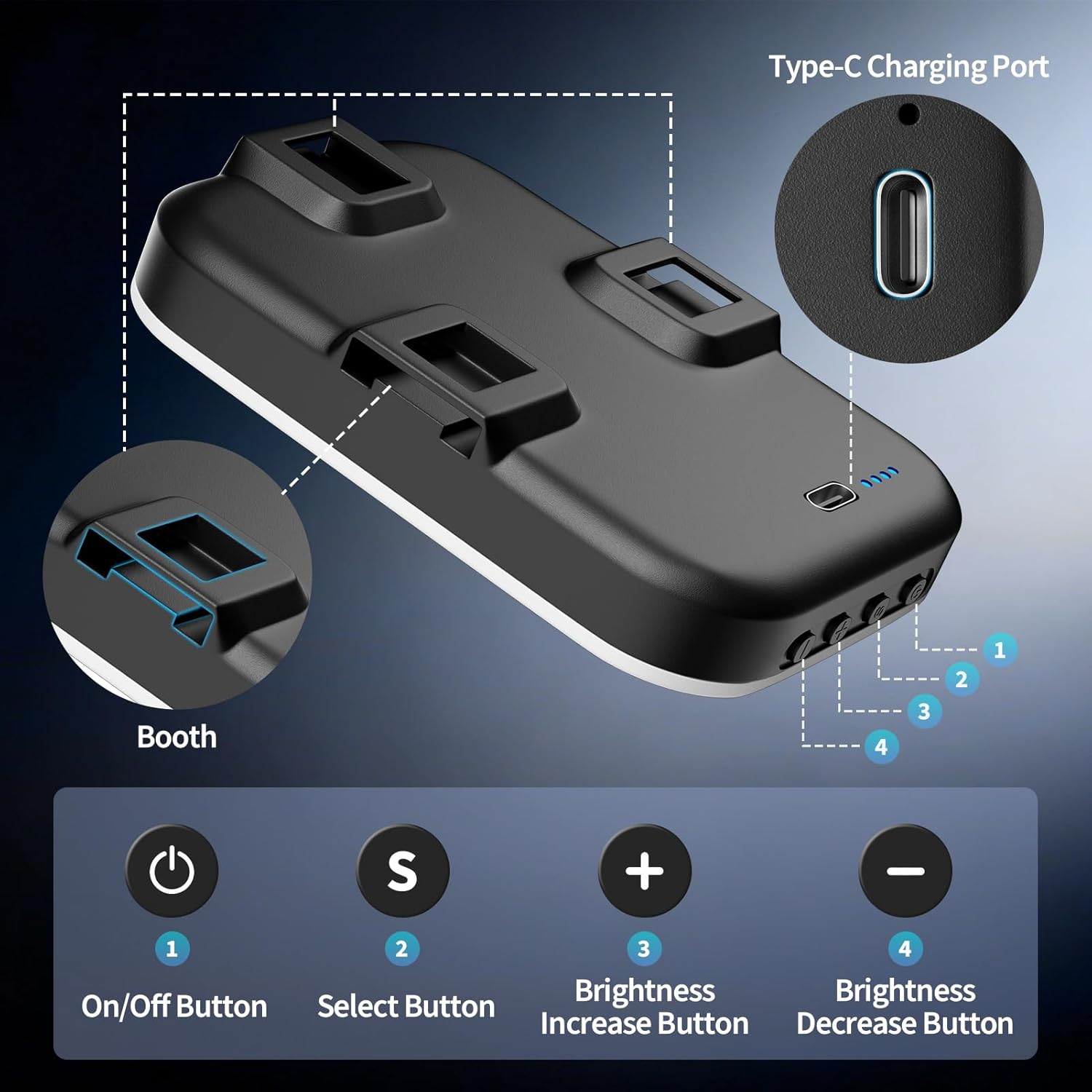 60 LED Selfie Light for Iphone, Protable Clip Light for Phone Camera with 360° &