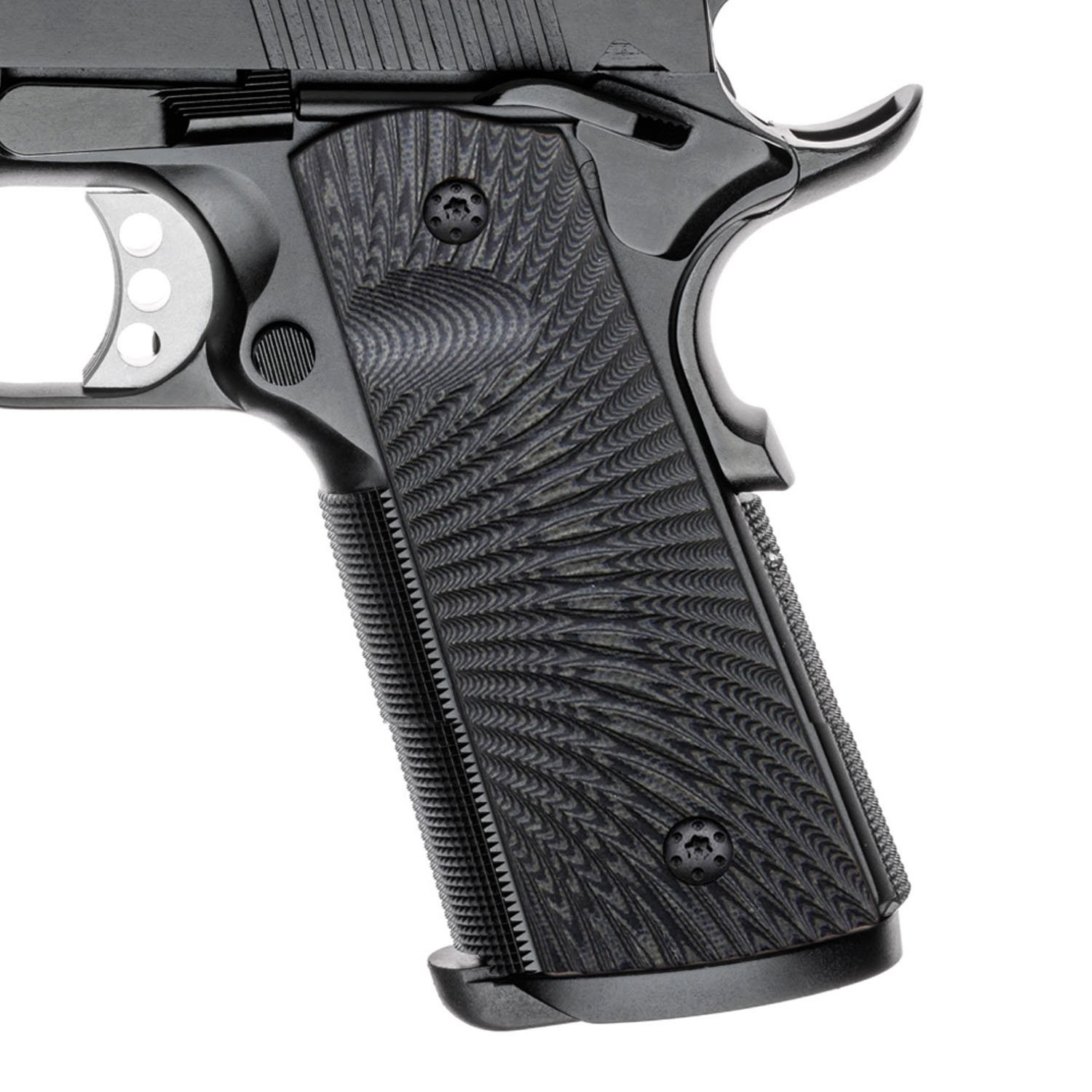 Cool Hand 1911 Grips, Magwell Cut, Full Grey/Black