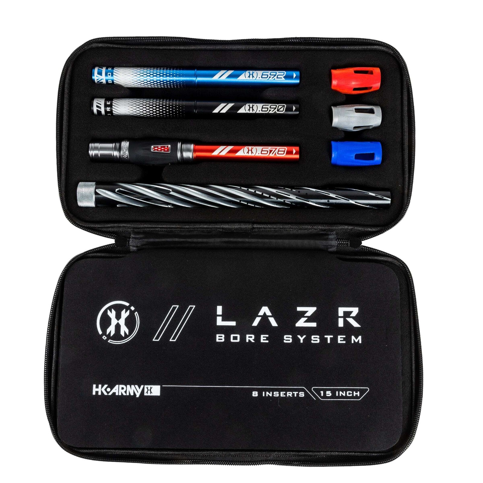 LAZR Elite Orbit Barrel Kit - 15" Dust Pewter/Colored Inserts - Cocker Threads