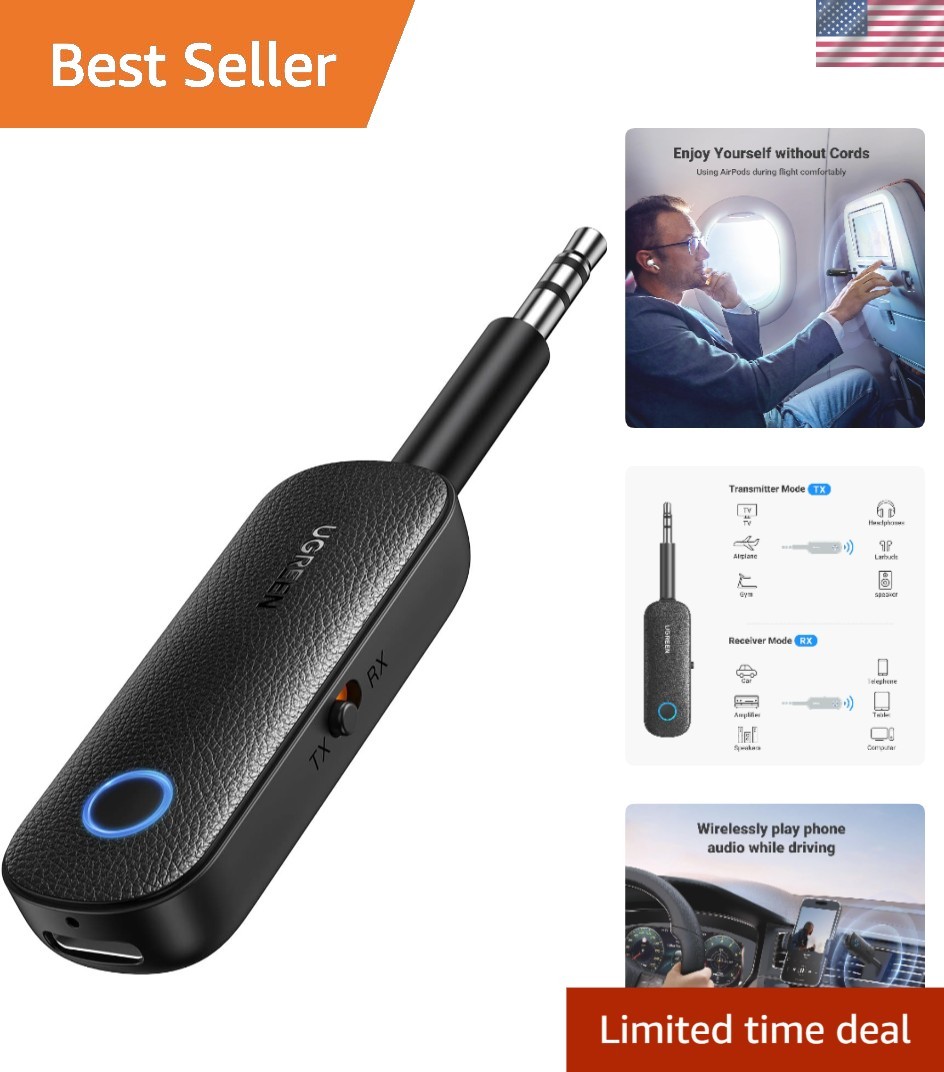 2-in-1 Bluetooth Transmitter Receiver - Connect AirPods & Headphones in Seconds