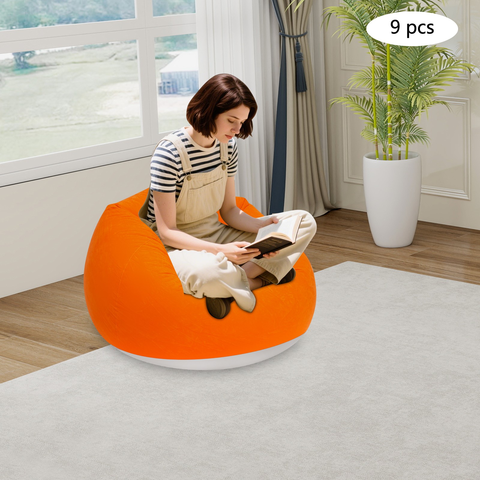 Modern Inflatable Chairs 9 Pcs Inflatable Sofa Inflatable Sofa for Homes Yards