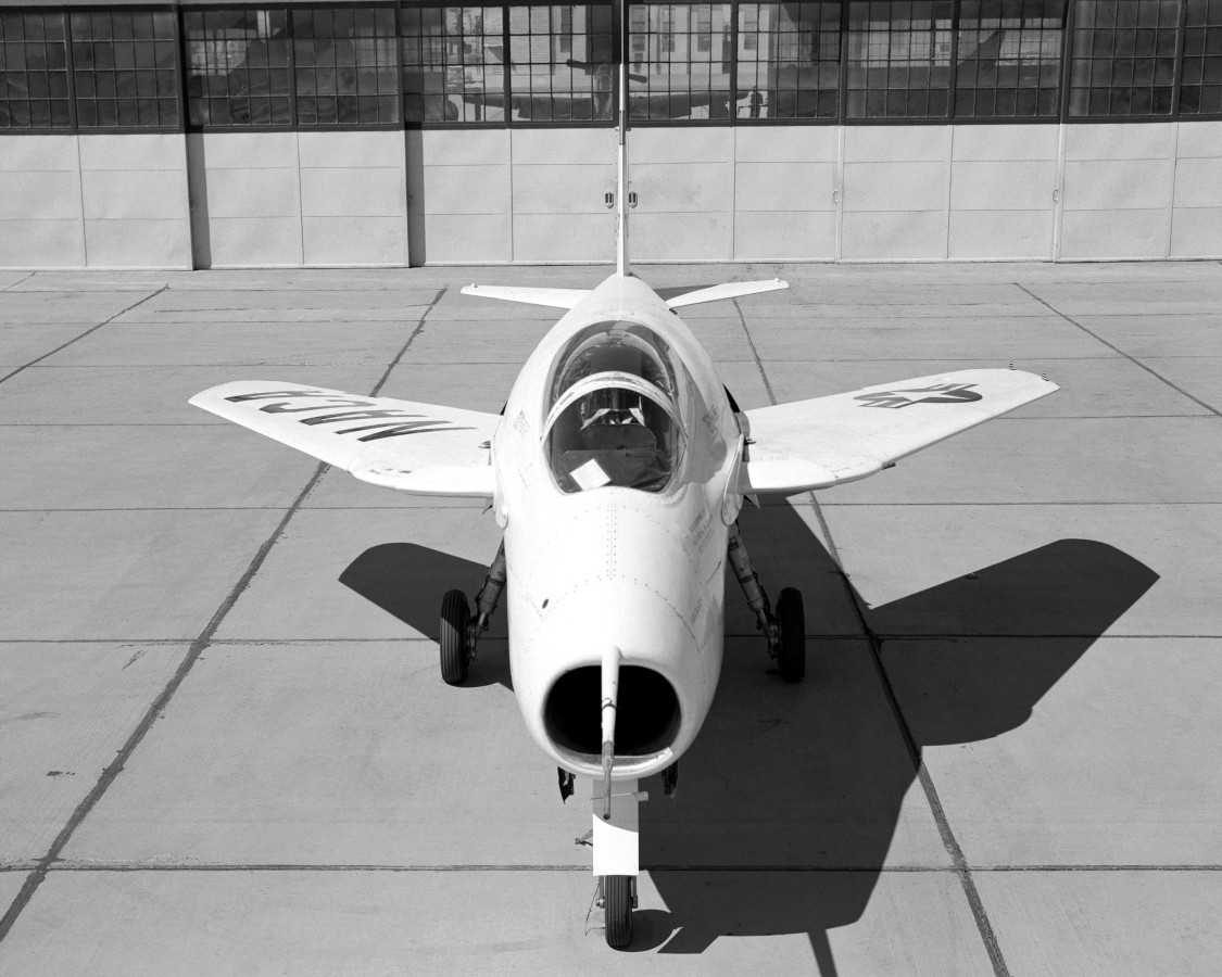 1952 NACA X-5 Research Aircraft Front View - 8x10 Photo On 8.5x11 #1369