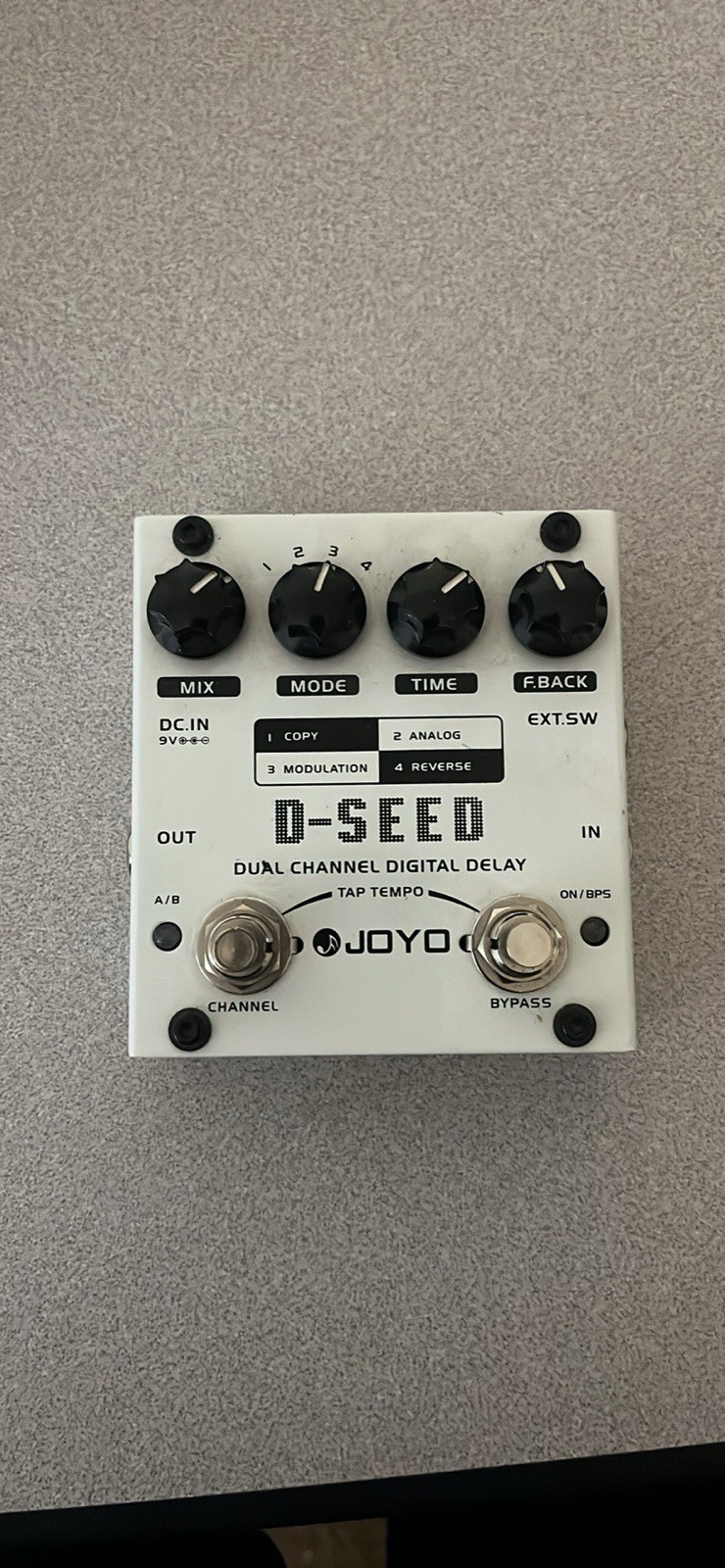 JOYO D-SEED Dual Channel Digital Delay Guitar Pedal for Electric Guitar