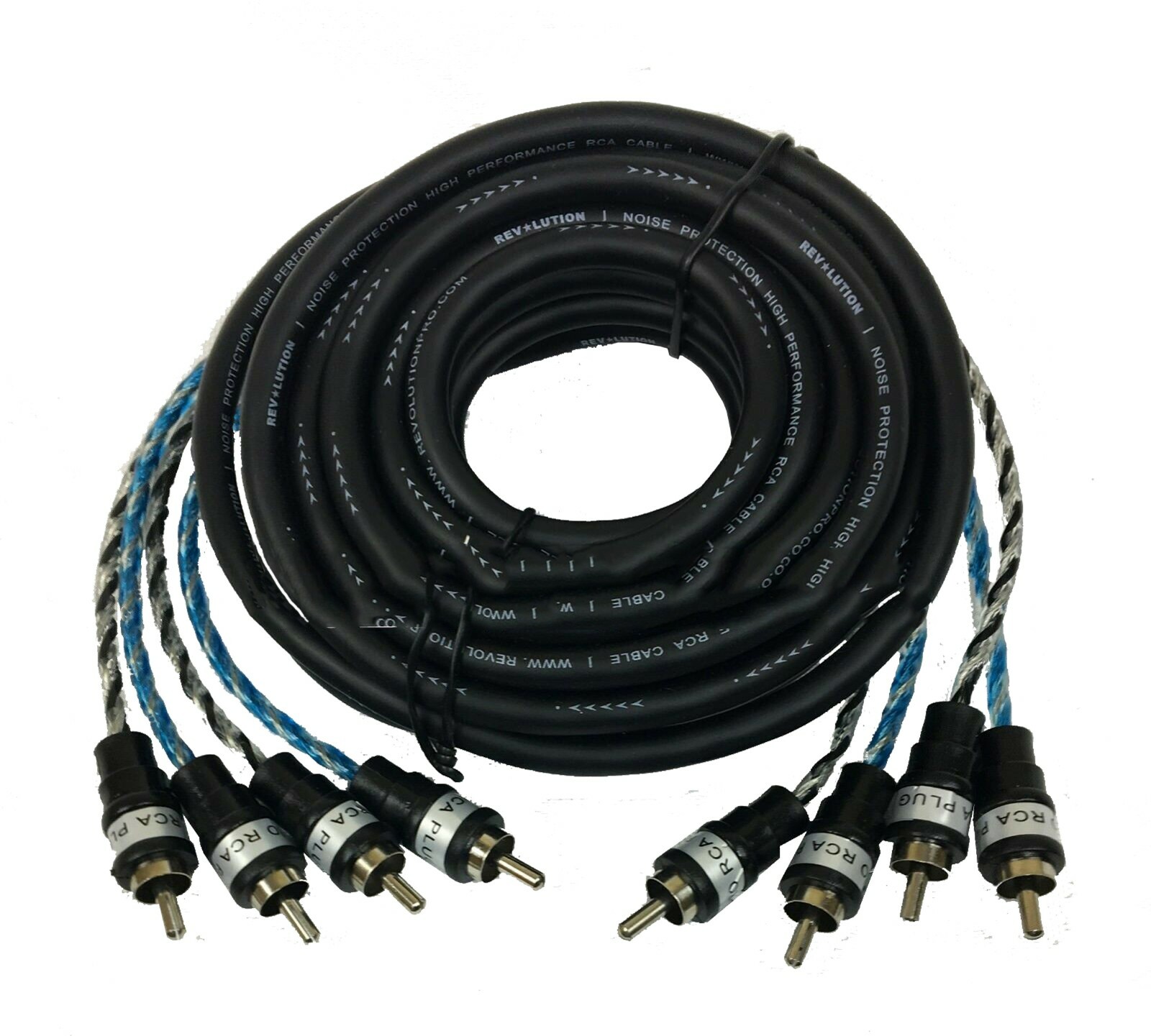 17-Foot  4-Channel Series Rca Cable de interconexión de grado audiófilo