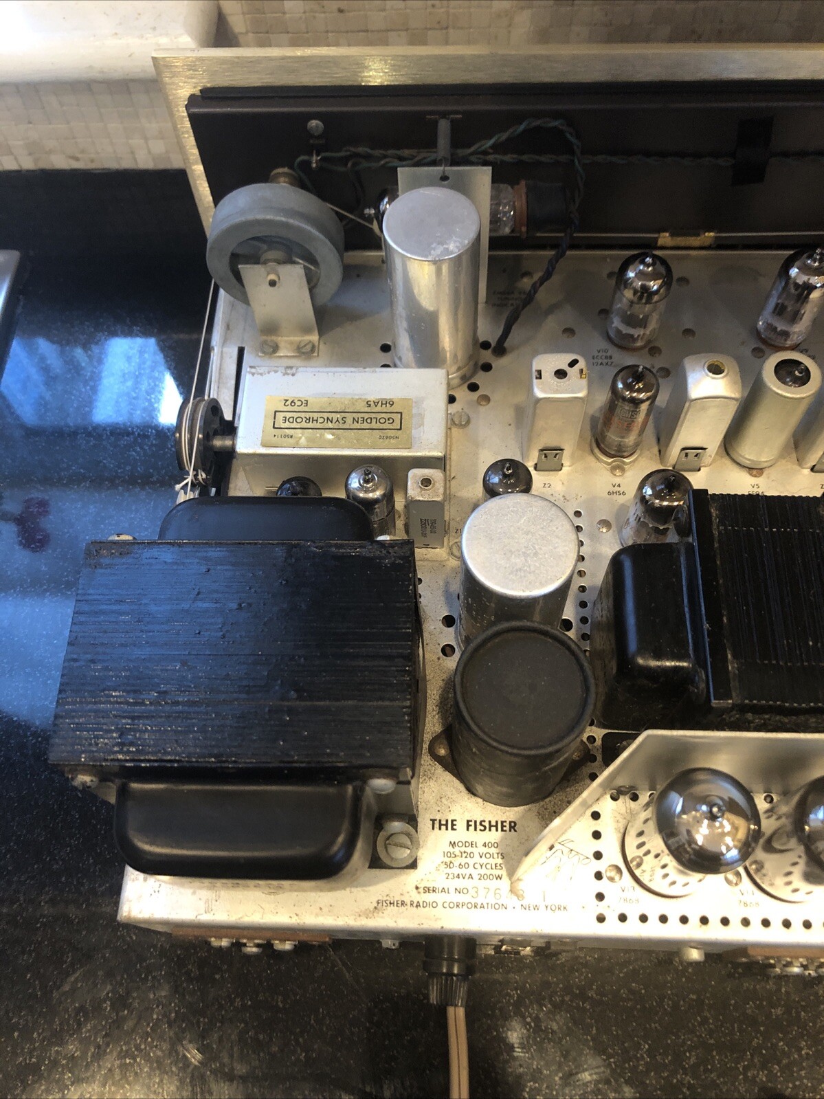 FISHER 400 FM Multiplex Tube Receiver Amplifier Perfect Working Condition #37648