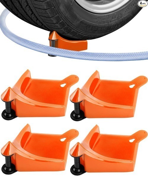 Car Hose Guide 4PCS, Hose Guide for Car Wash Detail, Tire Hose R Color: Orange