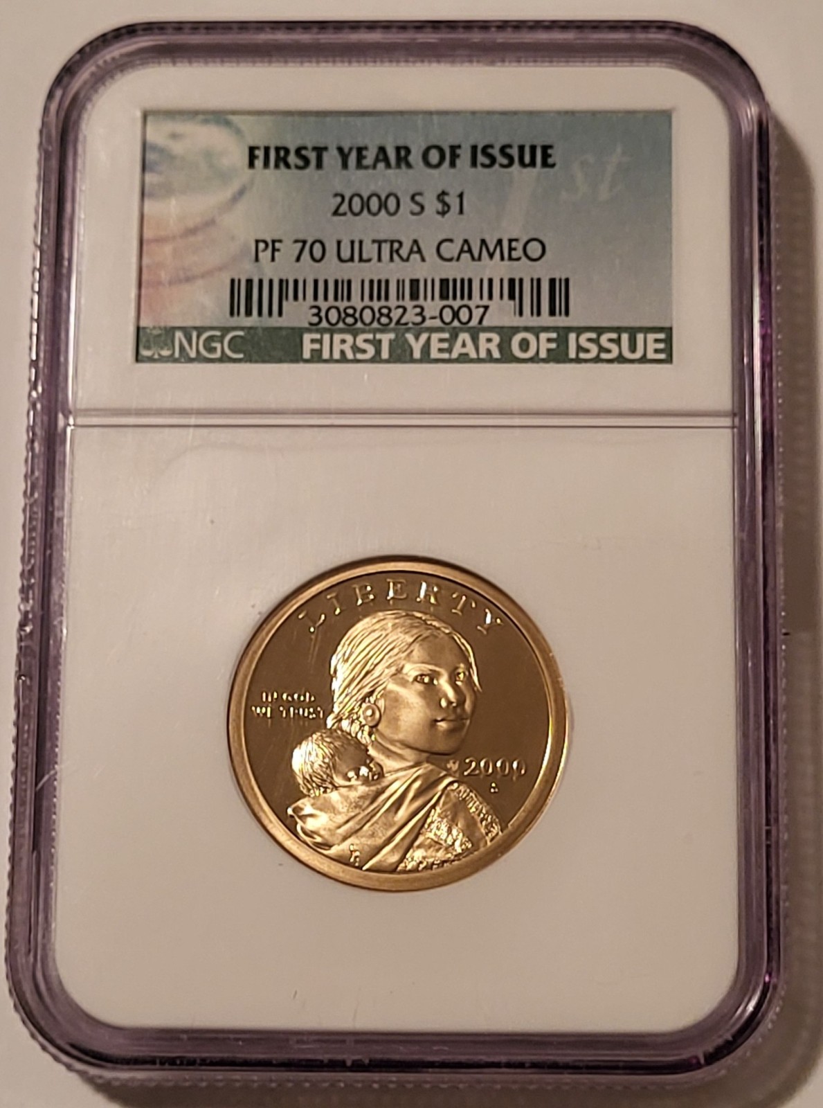 2000 S Native American Sacagawea Dollar Proof PF70 UC NGC First Year of Issue