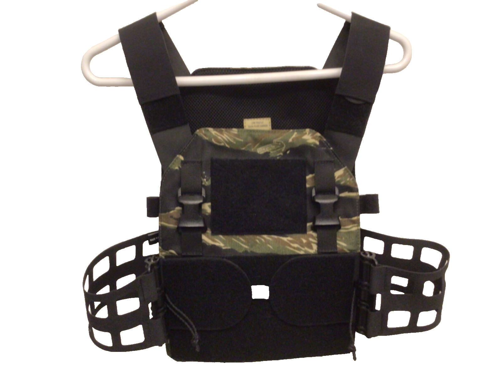perroz designs, tiger stripe plate carrier size medium