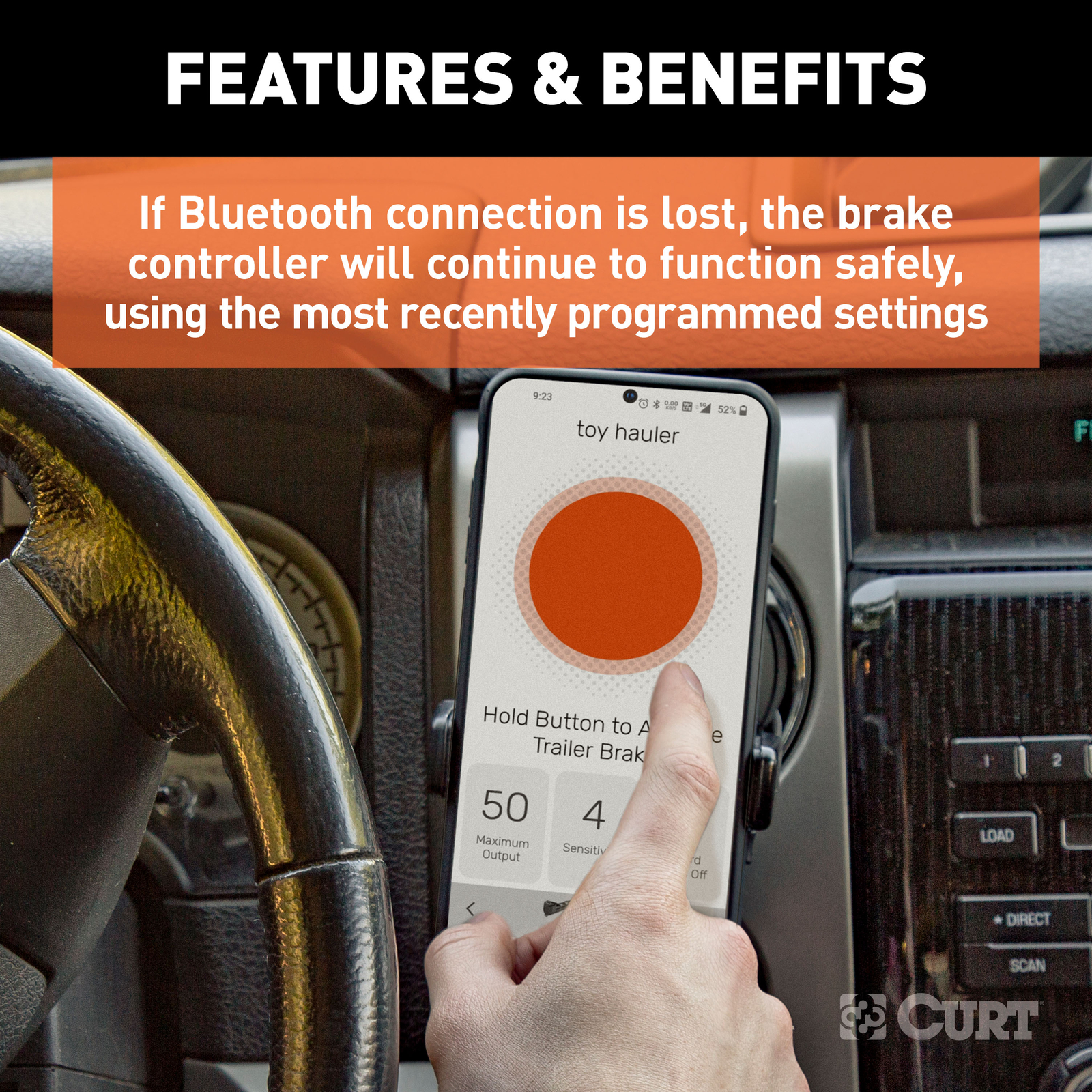 Echo Mobile Trailer Brake Controller, 7-Way, Bluetooth? Smartphone Connection