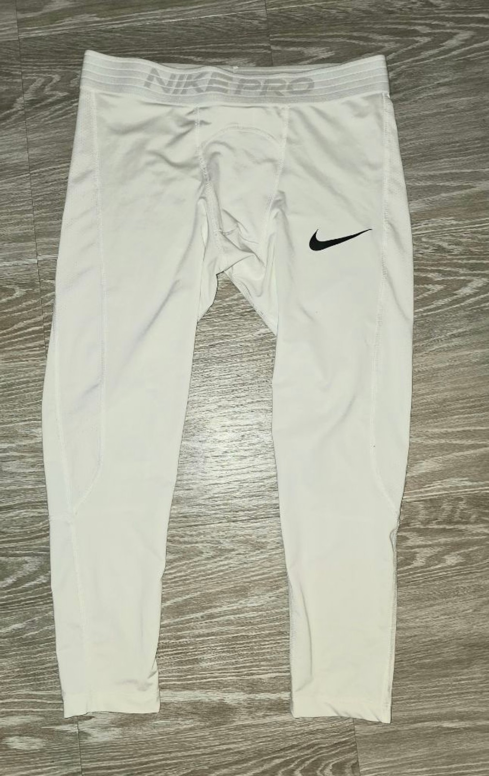 Men's Nike Pro White Compression Pants L NWOT Dry Fit Tight Fit
