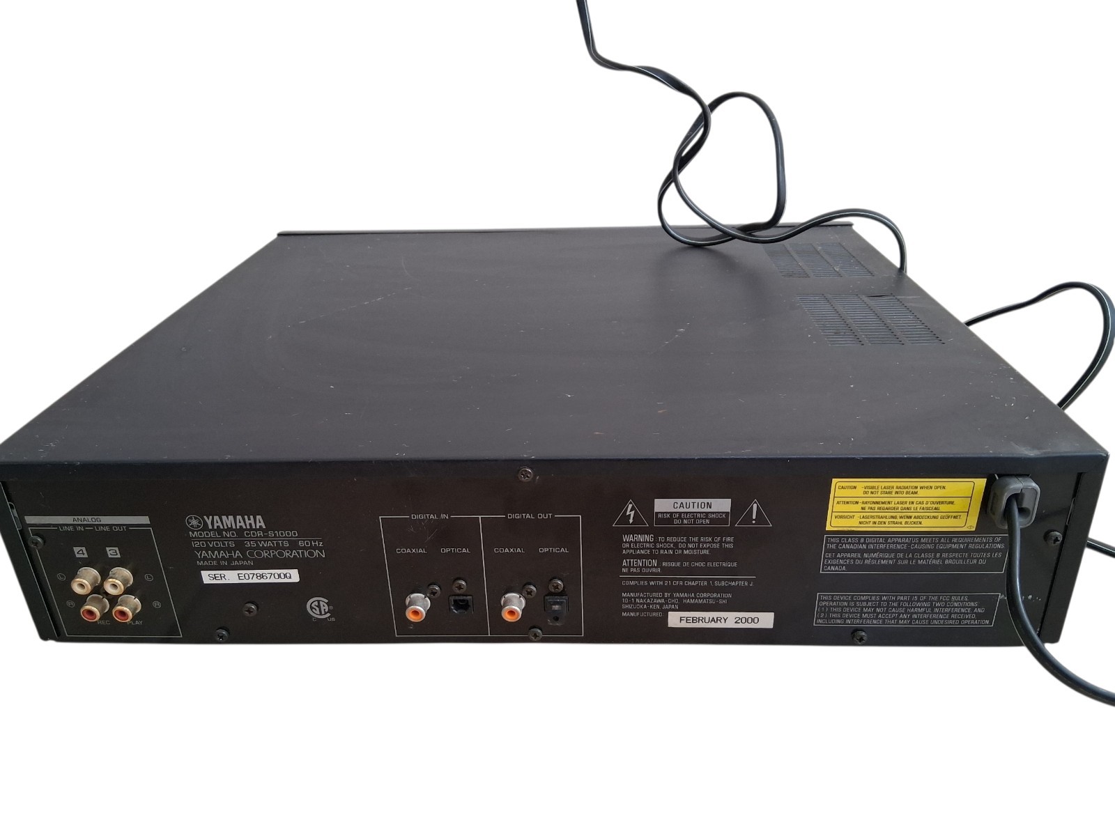 Yamaha CDR S1000 CD Player Recorder