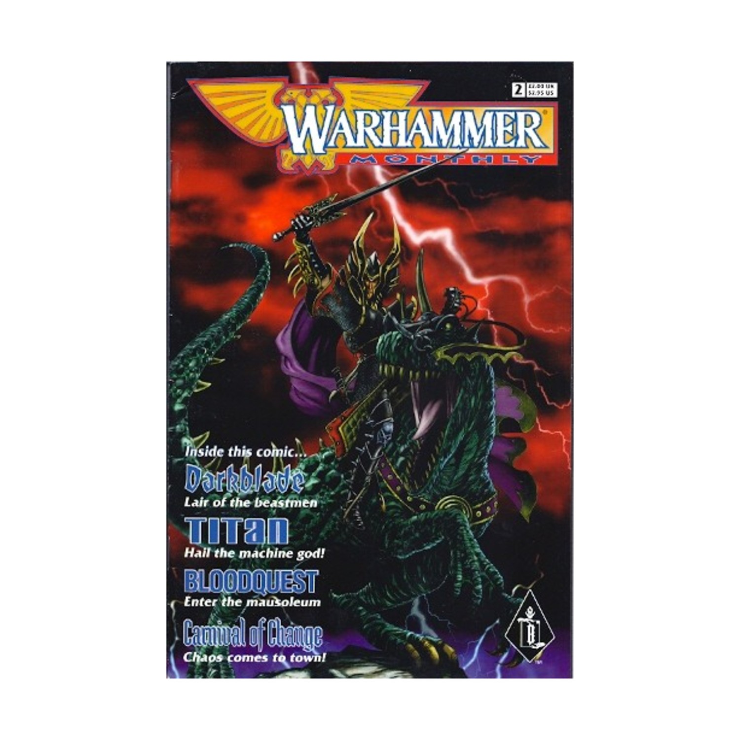 GW Warhammer Monthly #2 "Darkblade, Titan, Bloodquest" VG+