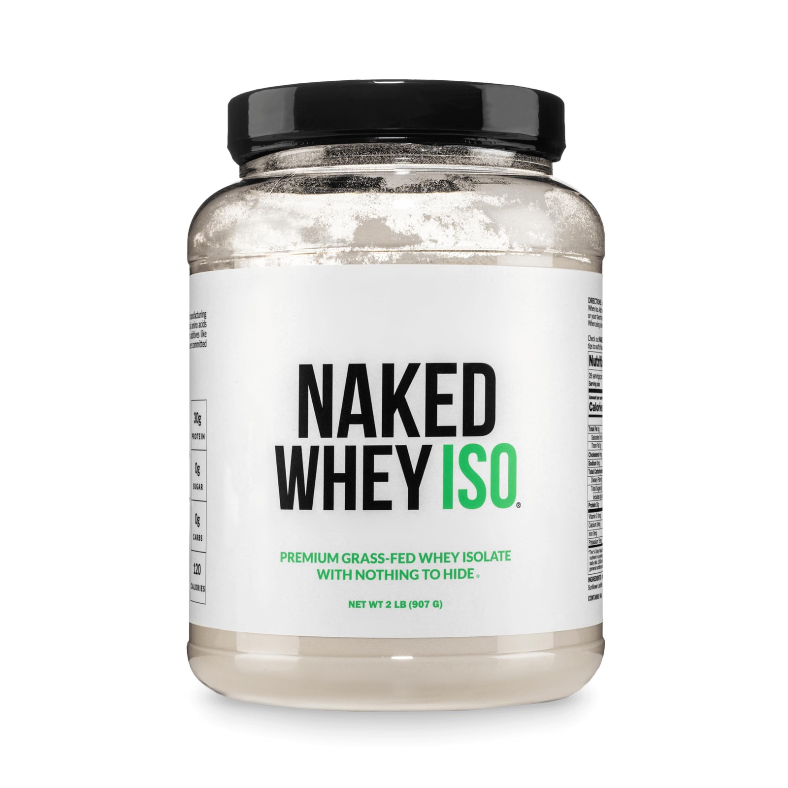 NAKED Whey Isolate Protein - Only 2 Ingredients, 30g 2 Pound (Pack of 1)