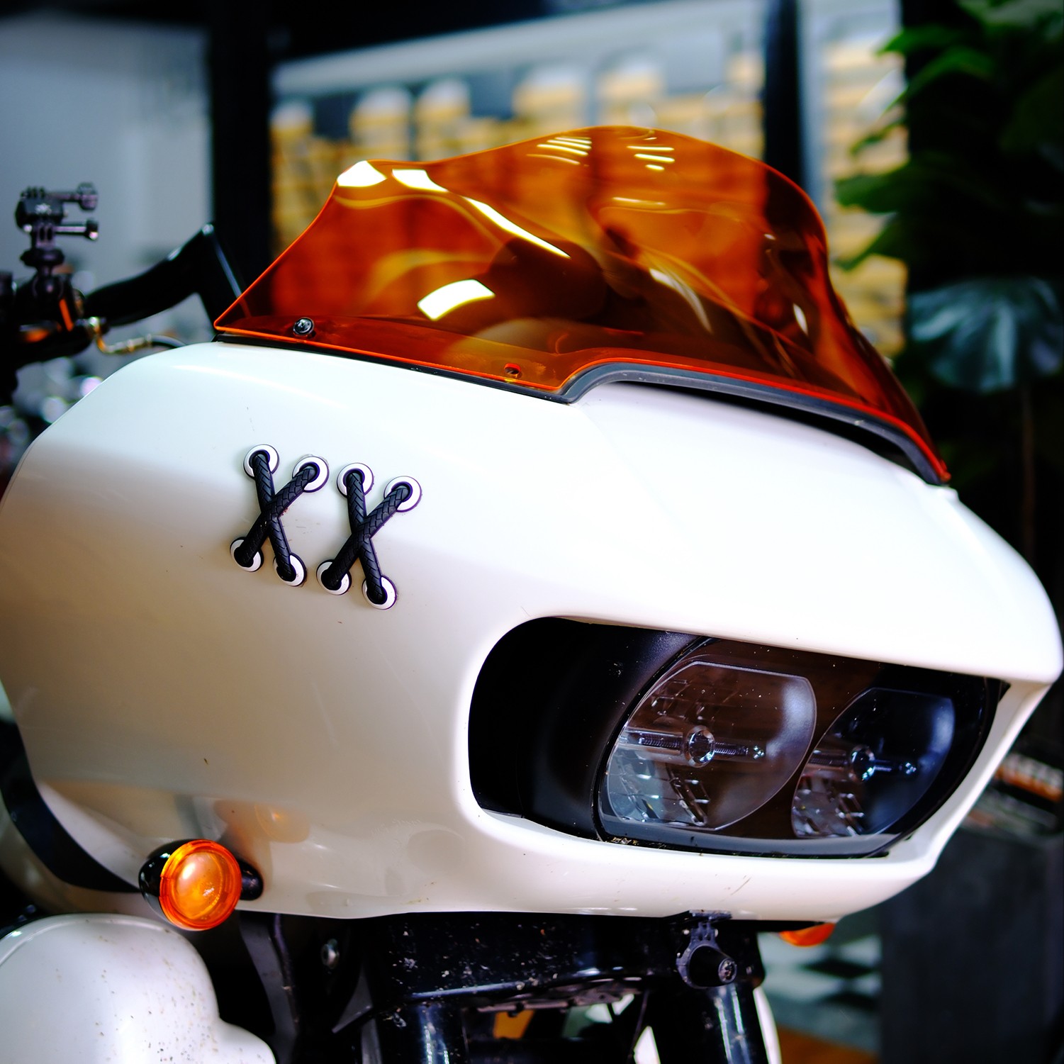 8.0" PMMA Orange Windshield Wind Screen for Harley 2015-23 Road Glide