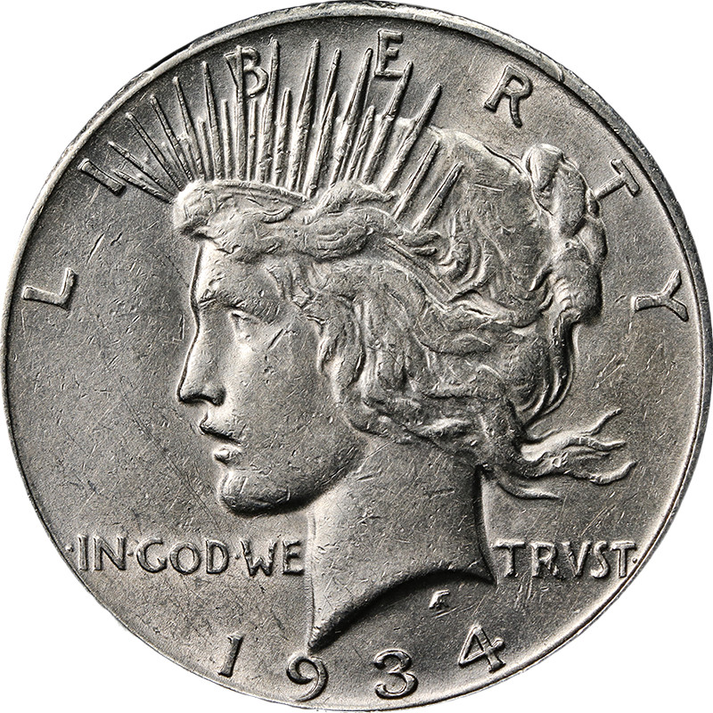 1934-S Peace Dollar Nice AU Nice Eye Appeal Nice Strike