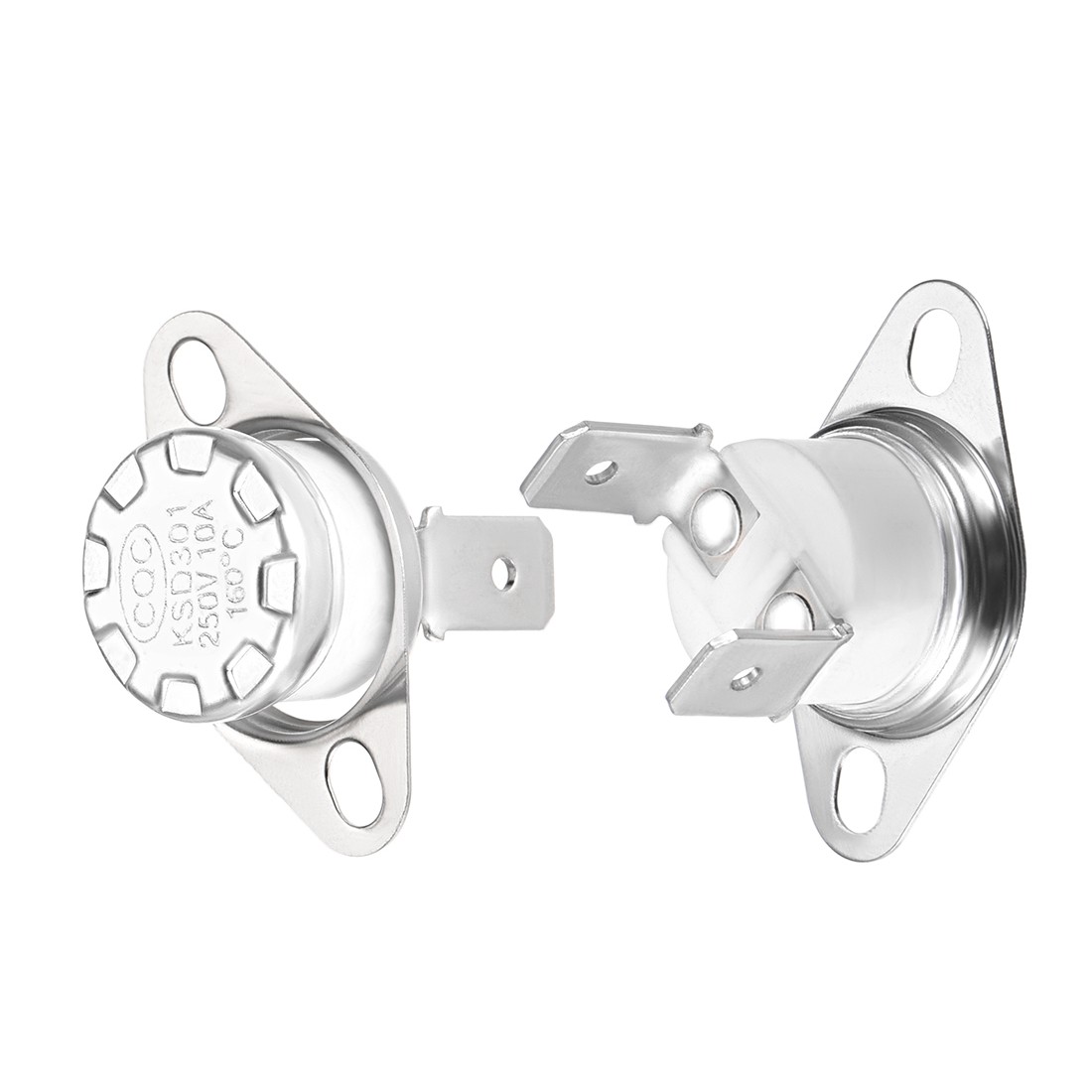 KSD301 Thermostat 160°C/320°F 10A Normally Closed N.C Adjust Snap Disc 2pack