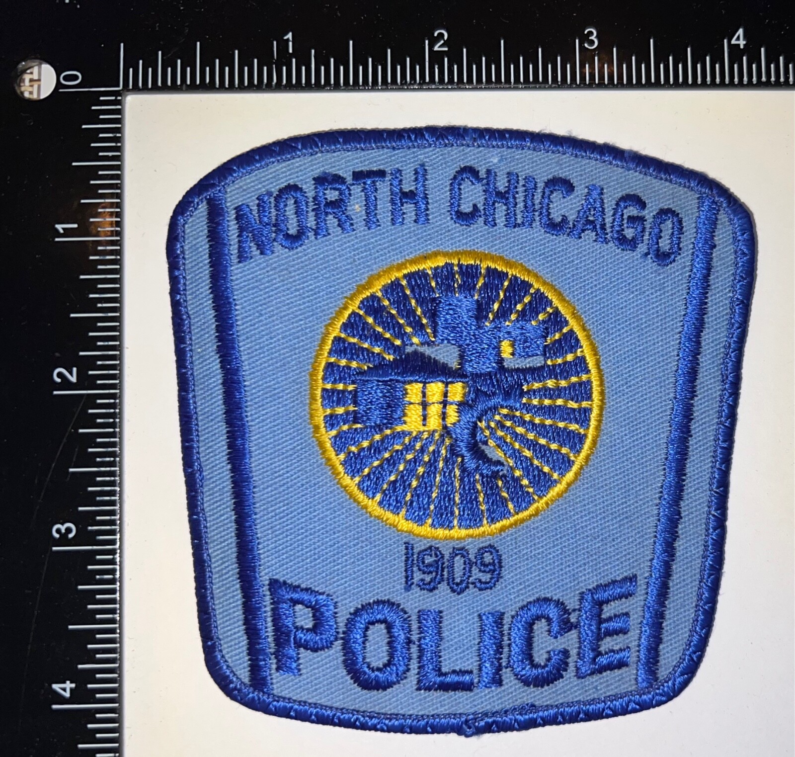 VINTAGE OBSOLETE North Chicago IL Illinois Police Department Patch