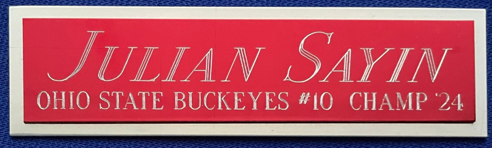 JULIAN SAYIN OSU NAMEPLATE FOR AUTOGRAPHED SIGNED Football-HELMET-JERSEY-PHOTO