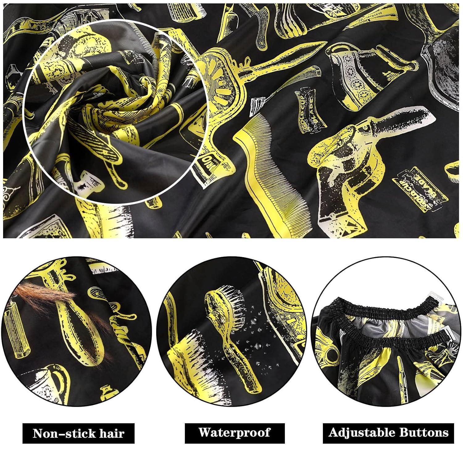 Versatile Hair Cutting Cape & Neck Duster Set – Soft Nylon, Full Body Coverage