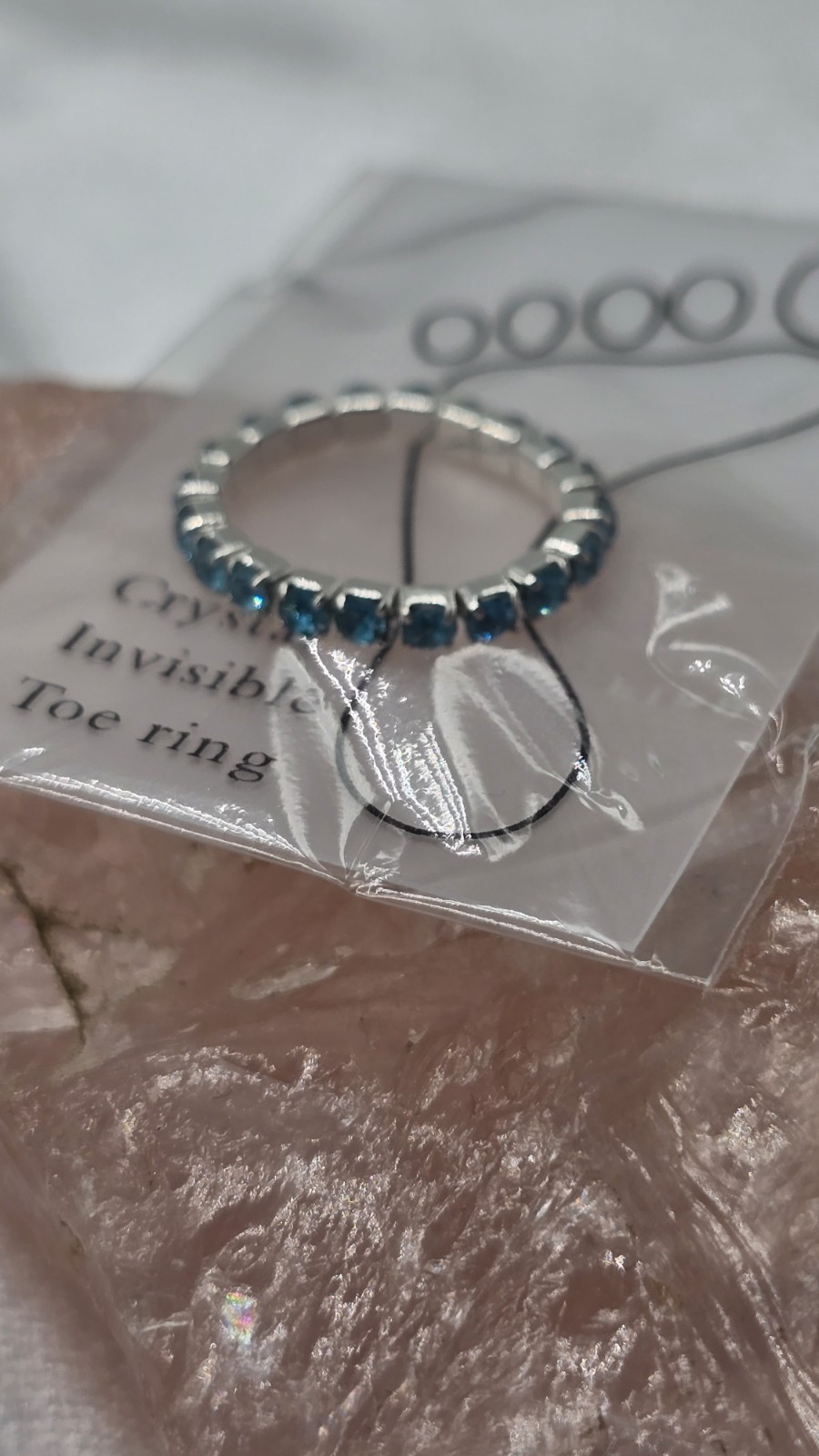 12 Toe Ring Crystal Rhinestones Stretchable In 6 Colors