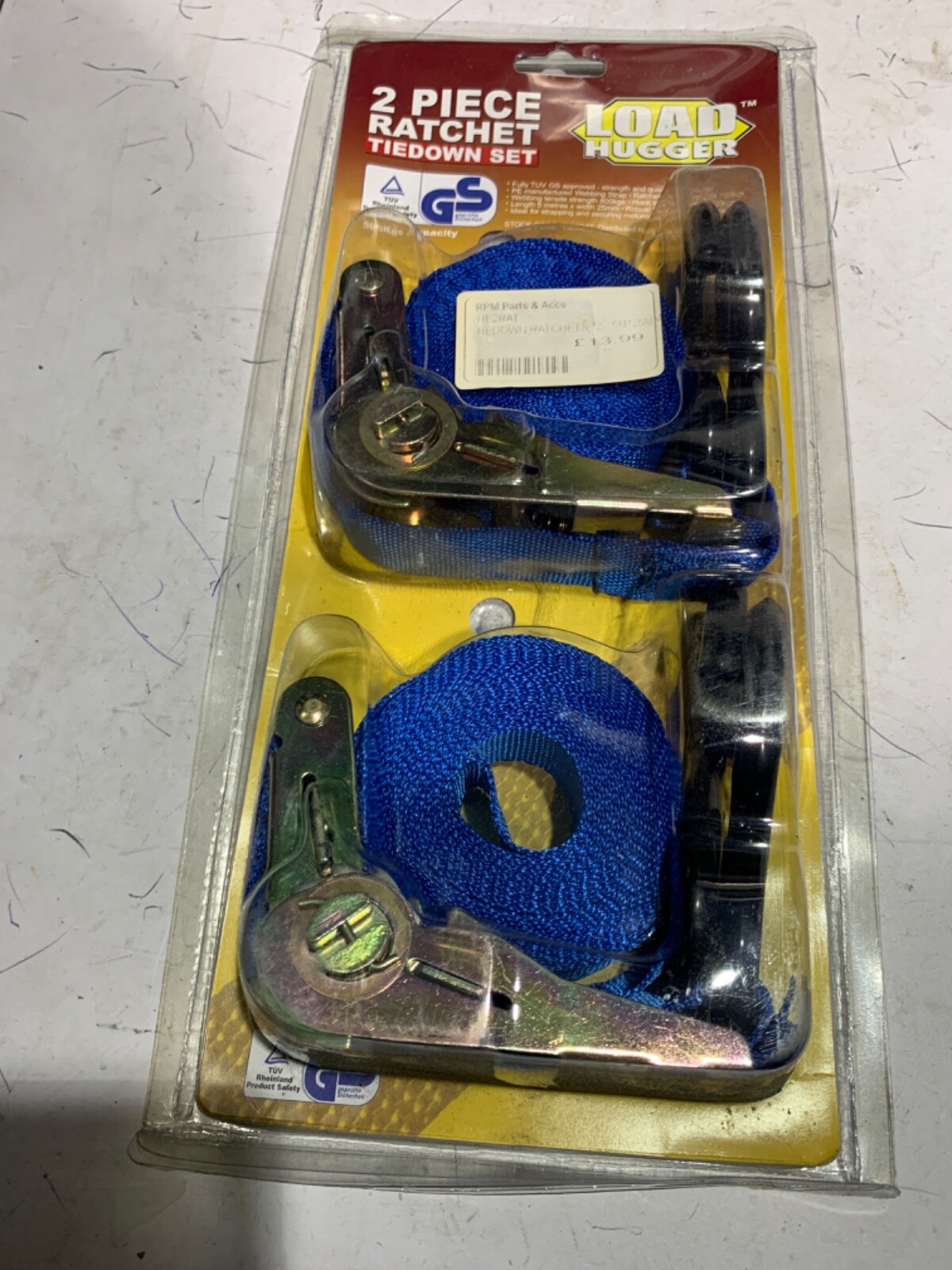 NEW GENUINE BIKE IT LOAD HUGGER 2 PIECE RACHET TIEDOWN SET TIE2RAT