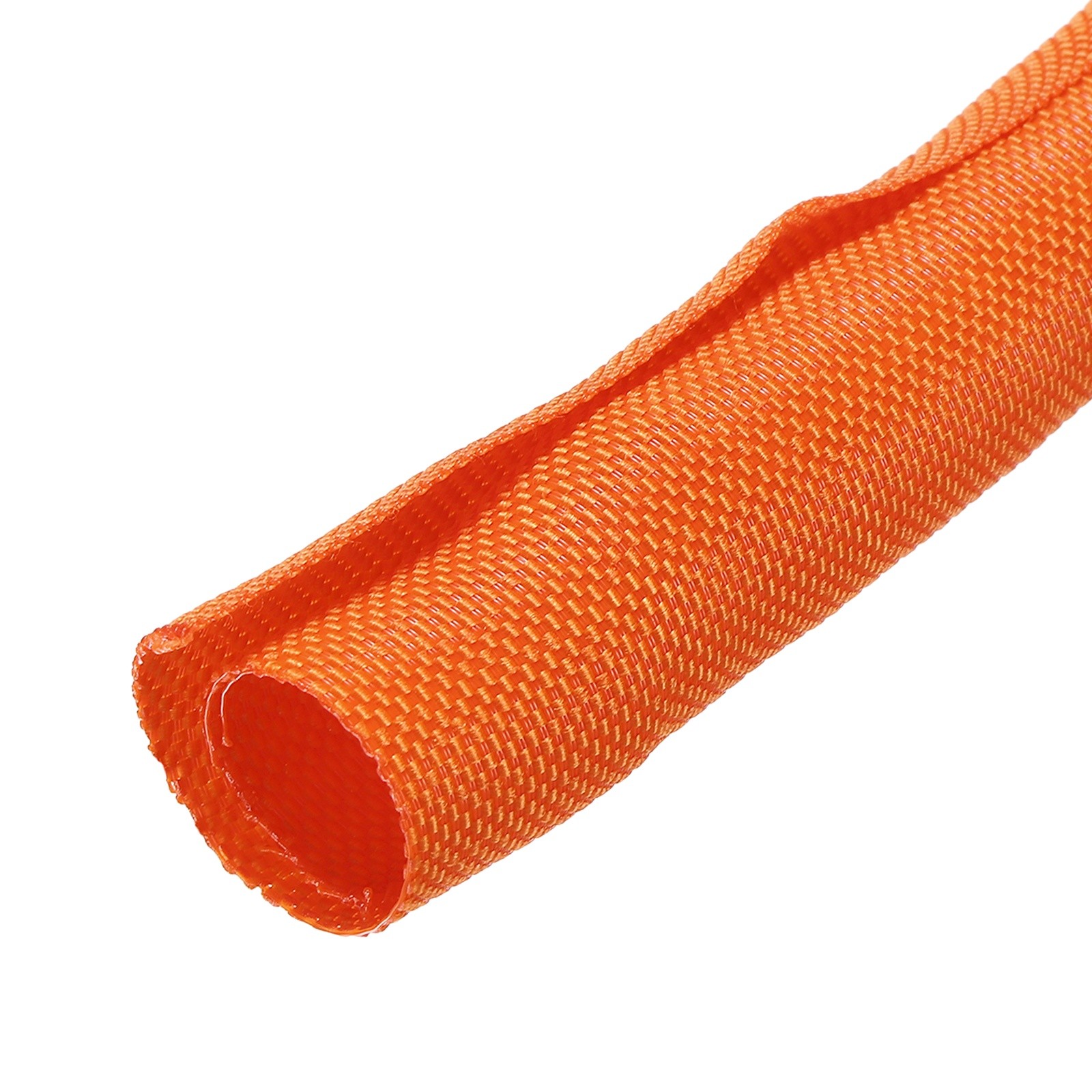 Wire Split Braided Cable Management Sleeve, Orange (5/8" - 49 Feet)